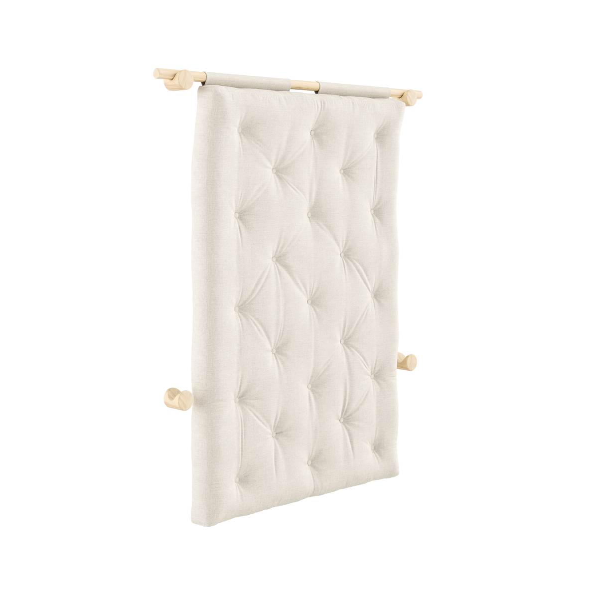 HOOKED RAW 135 x 200 W. BRAVO MATTRESS LINEN