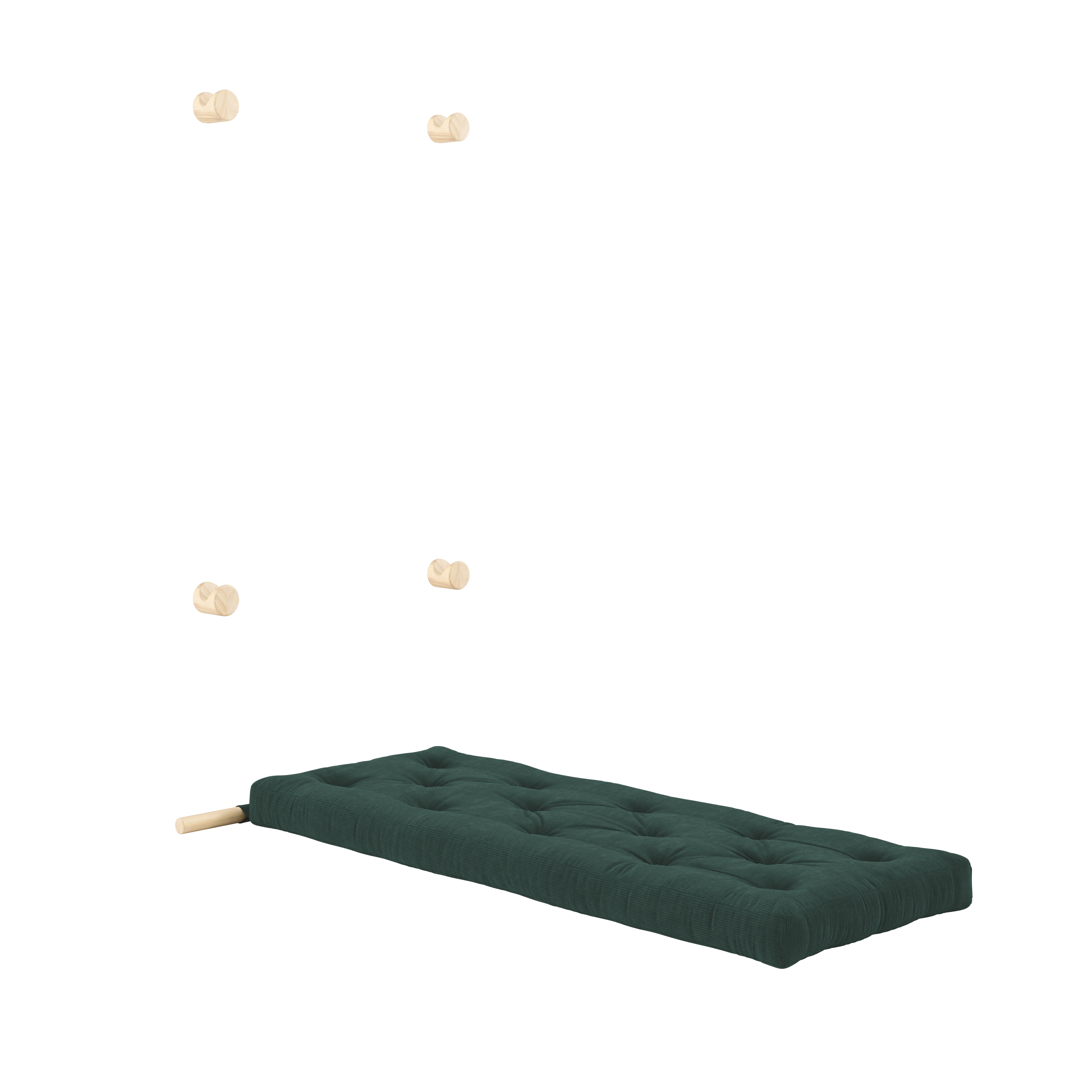 HOOKED RAW 75 x 200 W. BRAVO MATTRESS SEAWEED