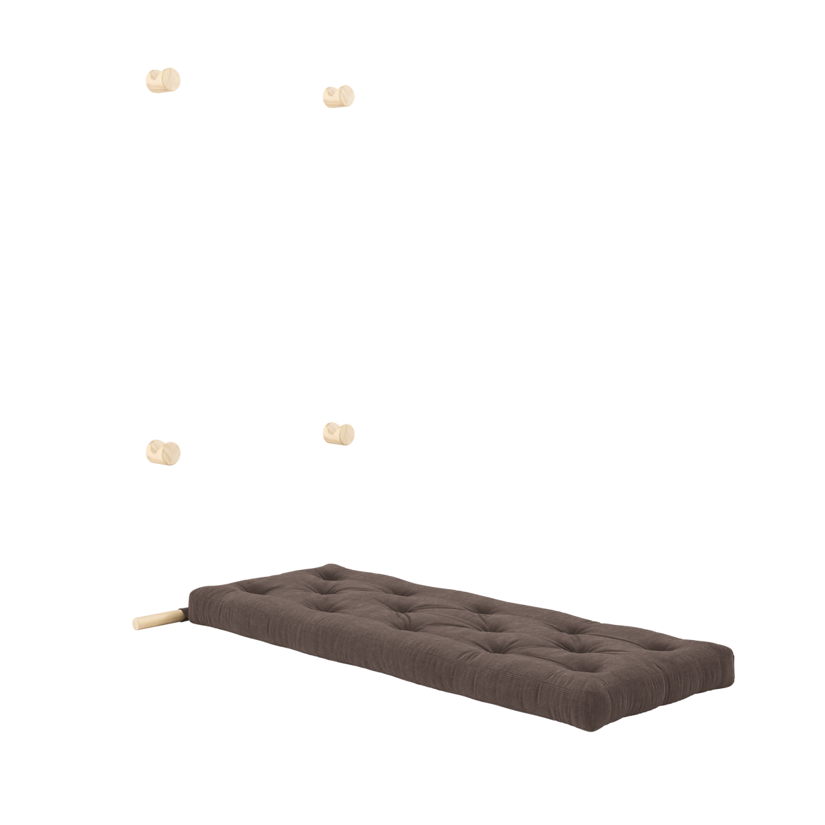 HOOKED RAW 75 x 200 W. BRAVO MATTRESS CHOCOLATE