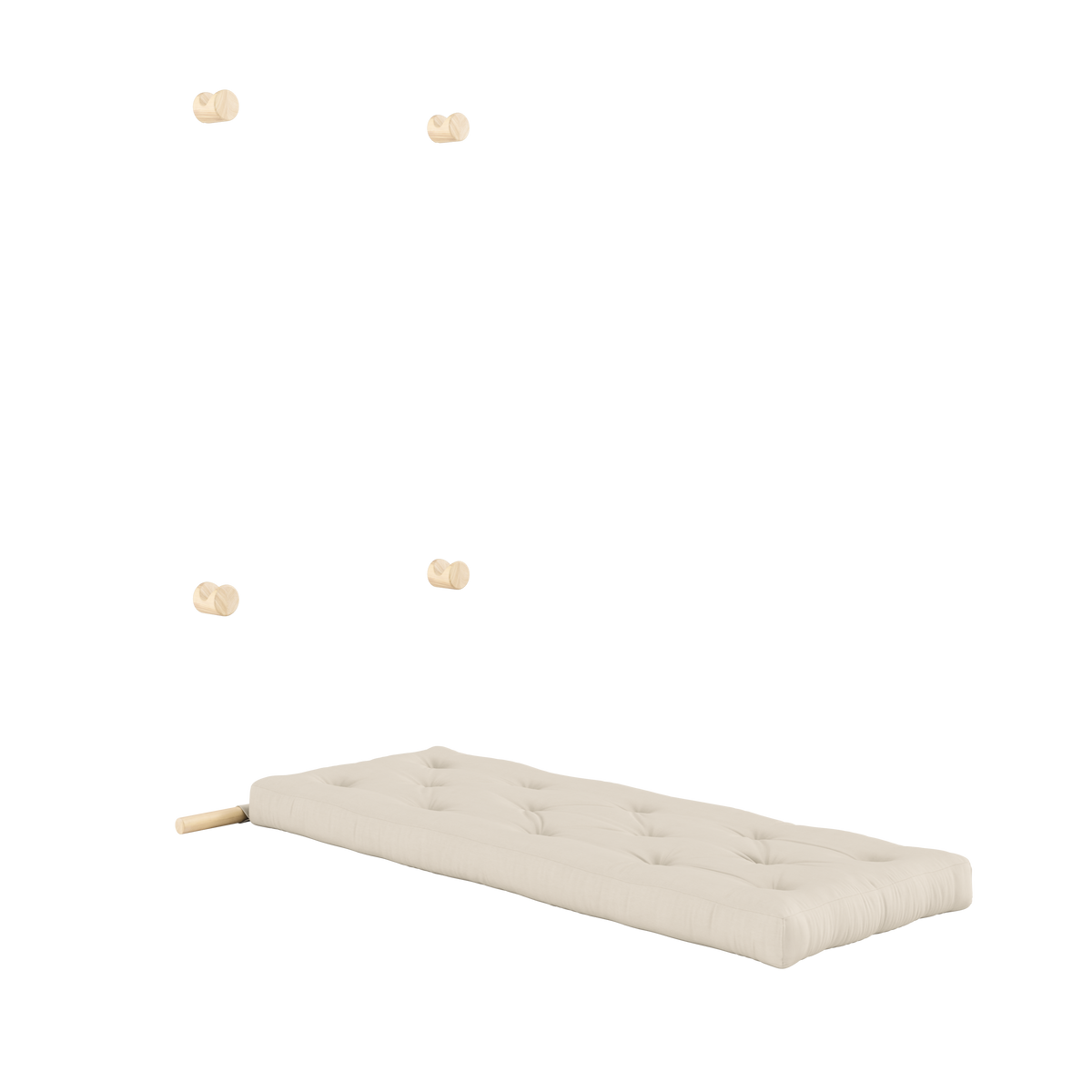 HOOKED RAW 75 x 200 W. BRAVO MATTRESS BEIGE