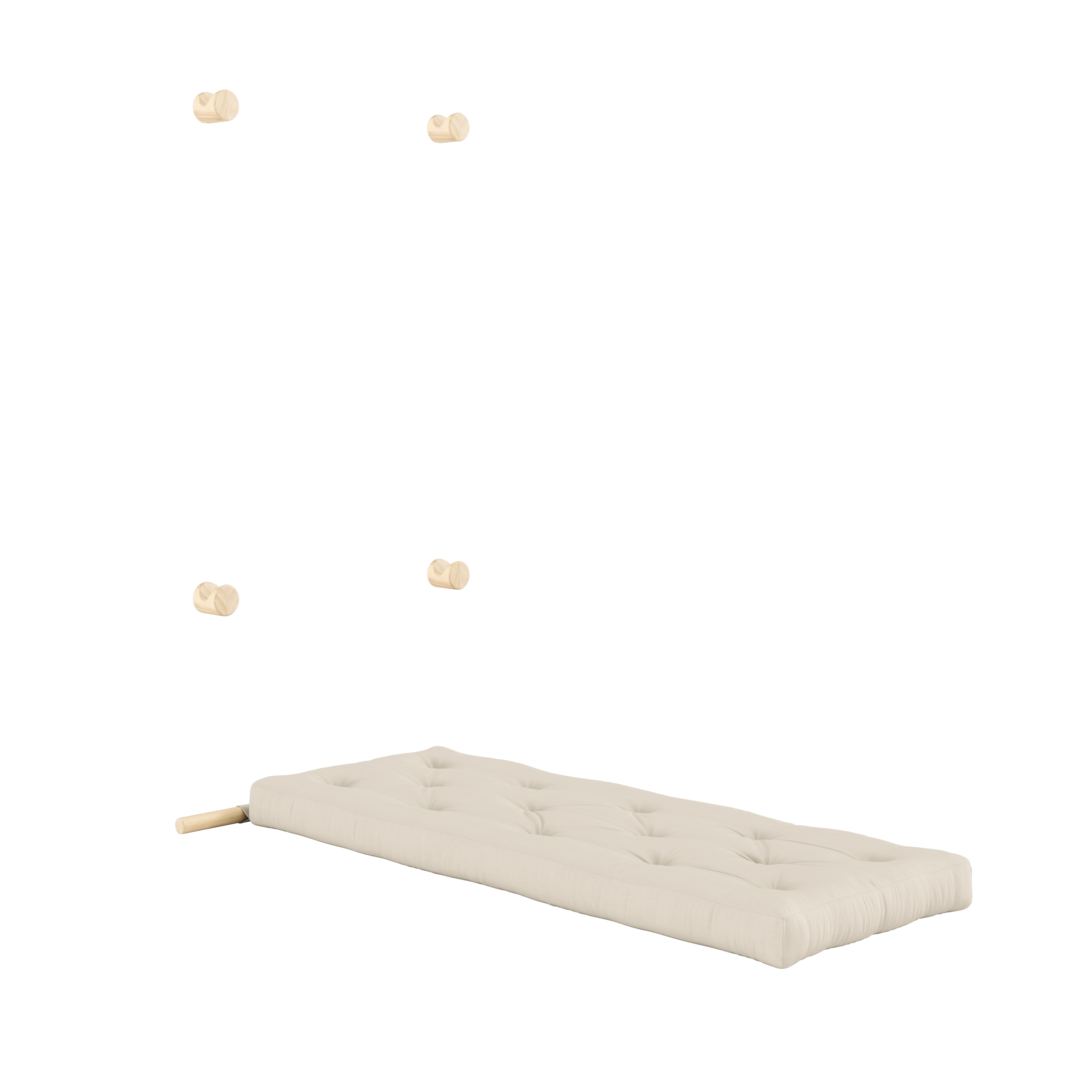 HOOKED RAW 75 x 200 W. BRAVO MATTRESS BEIGE