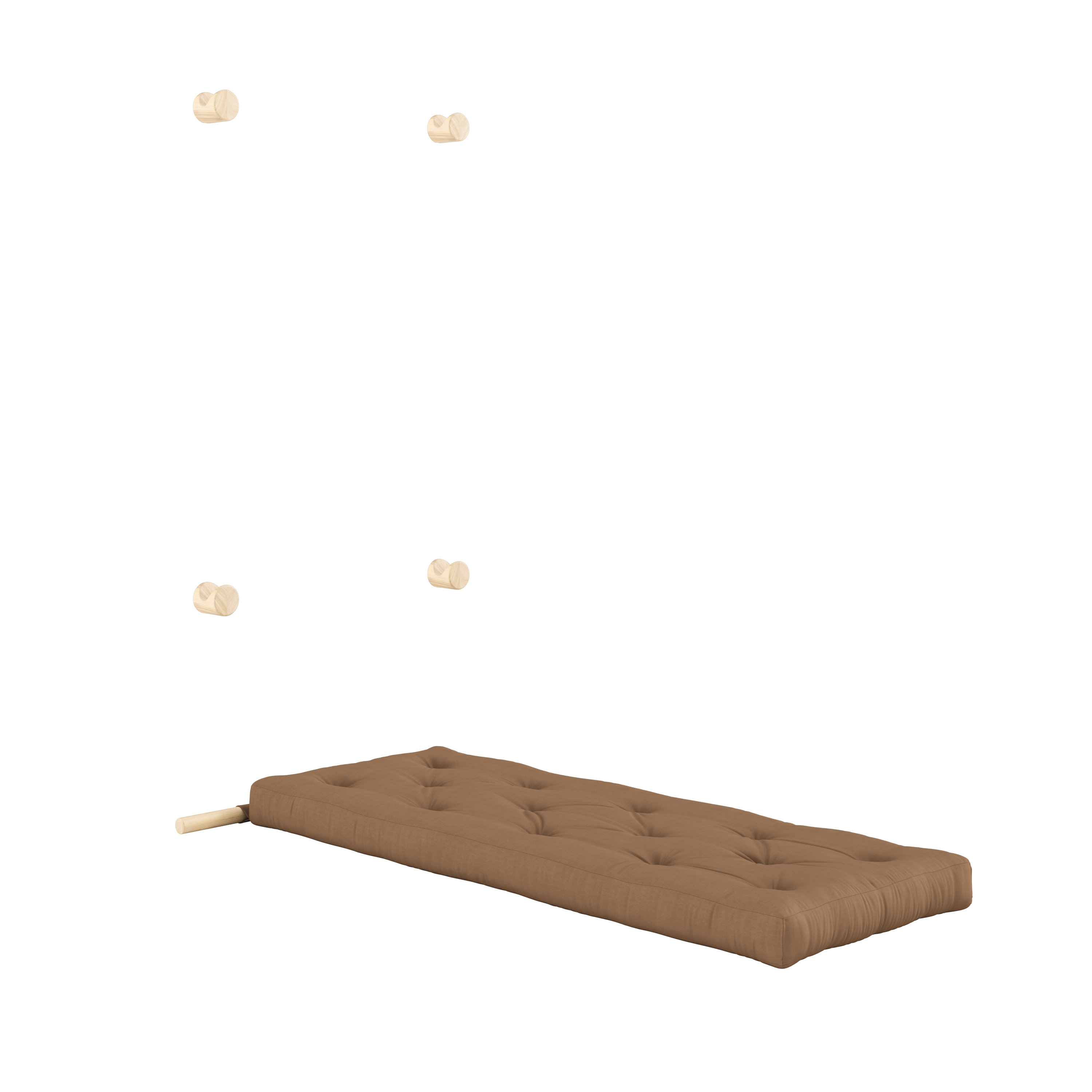 HOOKED RAW 75 x 200 W. BRAVO MATTRESS MOCCA