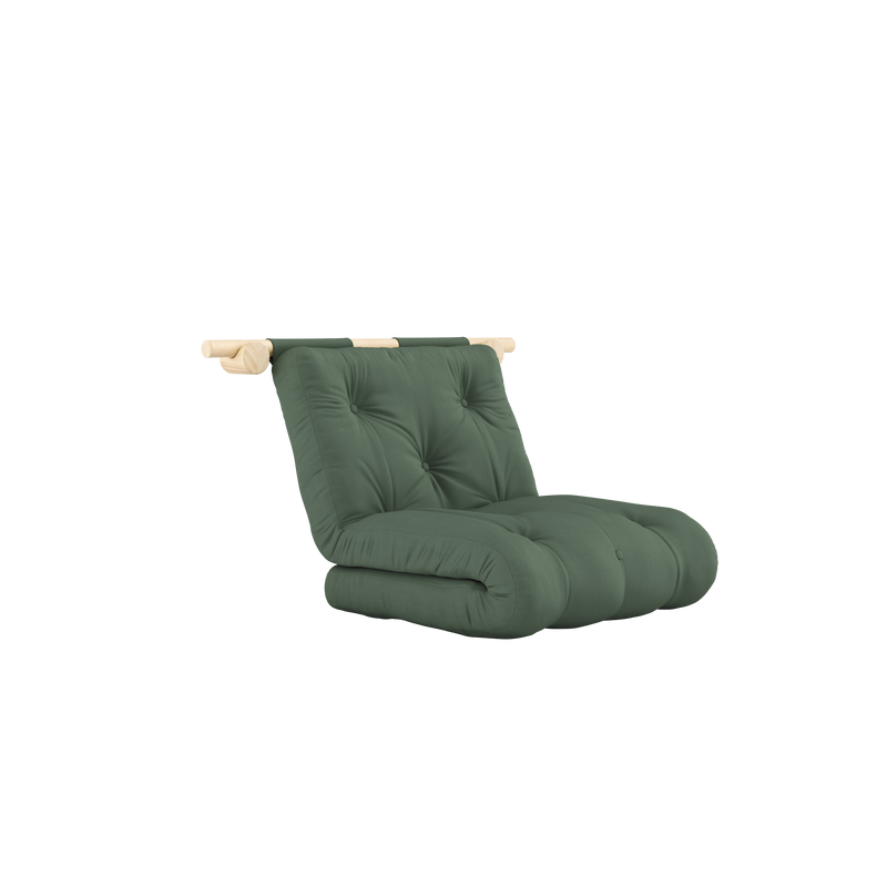HOOKED RAW 75 x 200 W. BRAVO MATTRESS OLIVE GREEN