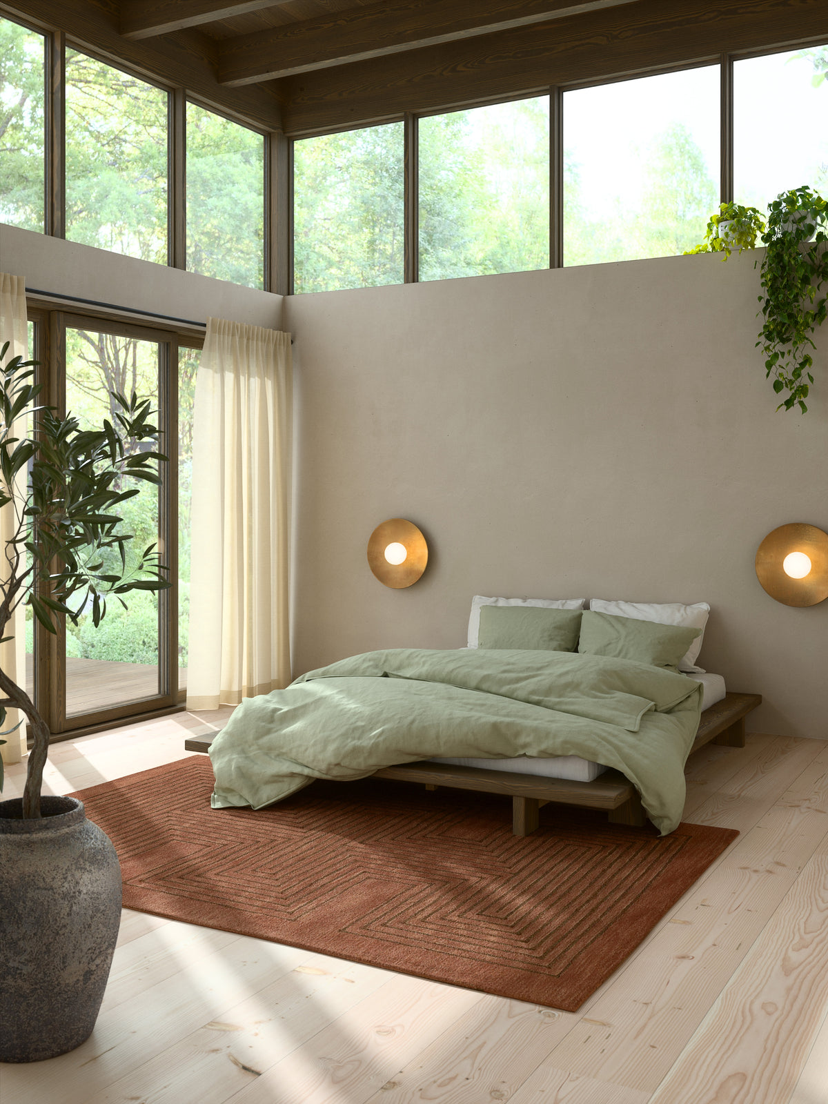 JAPAN BED CAROB BROWN 90 X 200