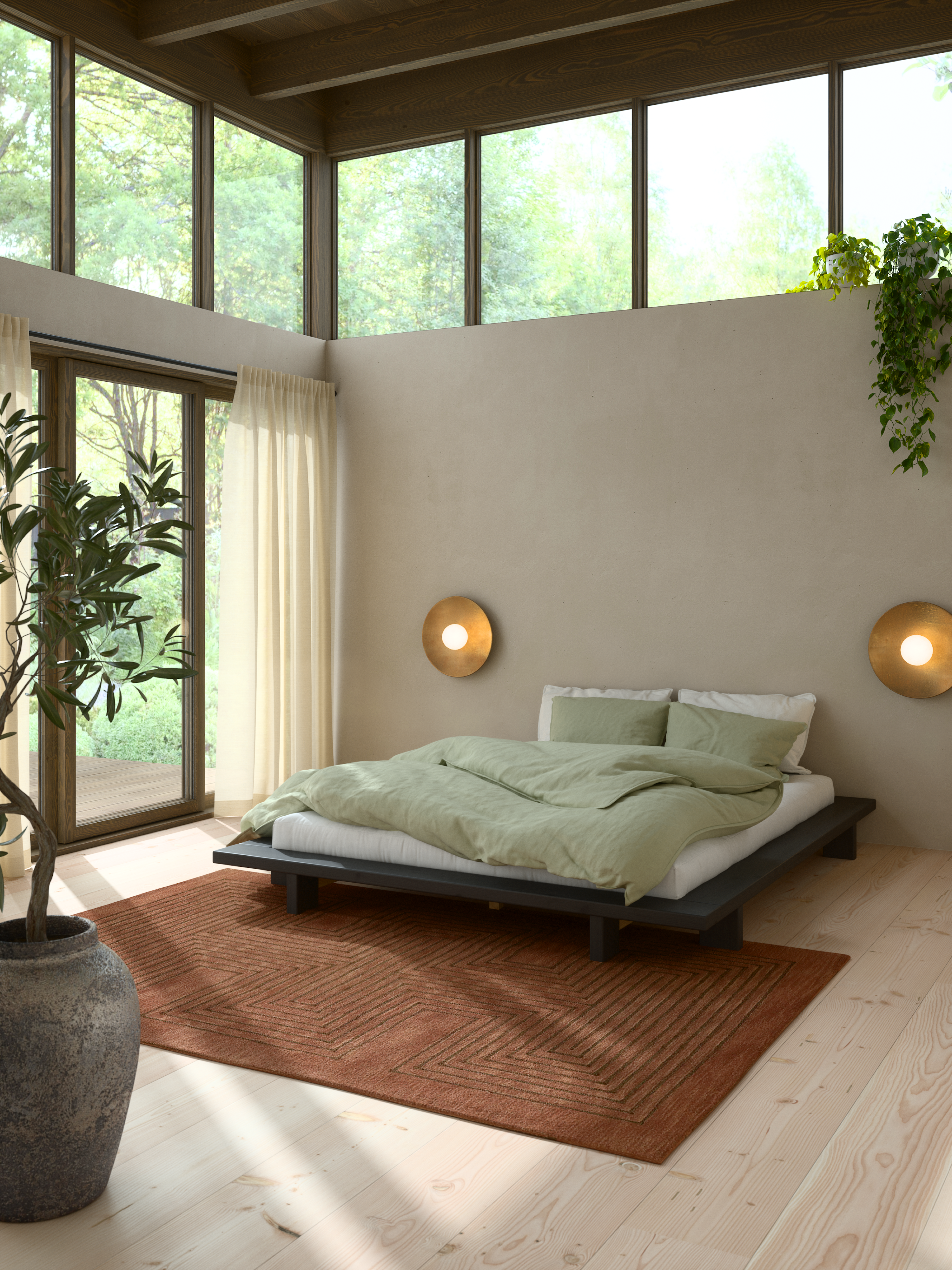 JAPAN BED BLACK NIGHT 140 X 200