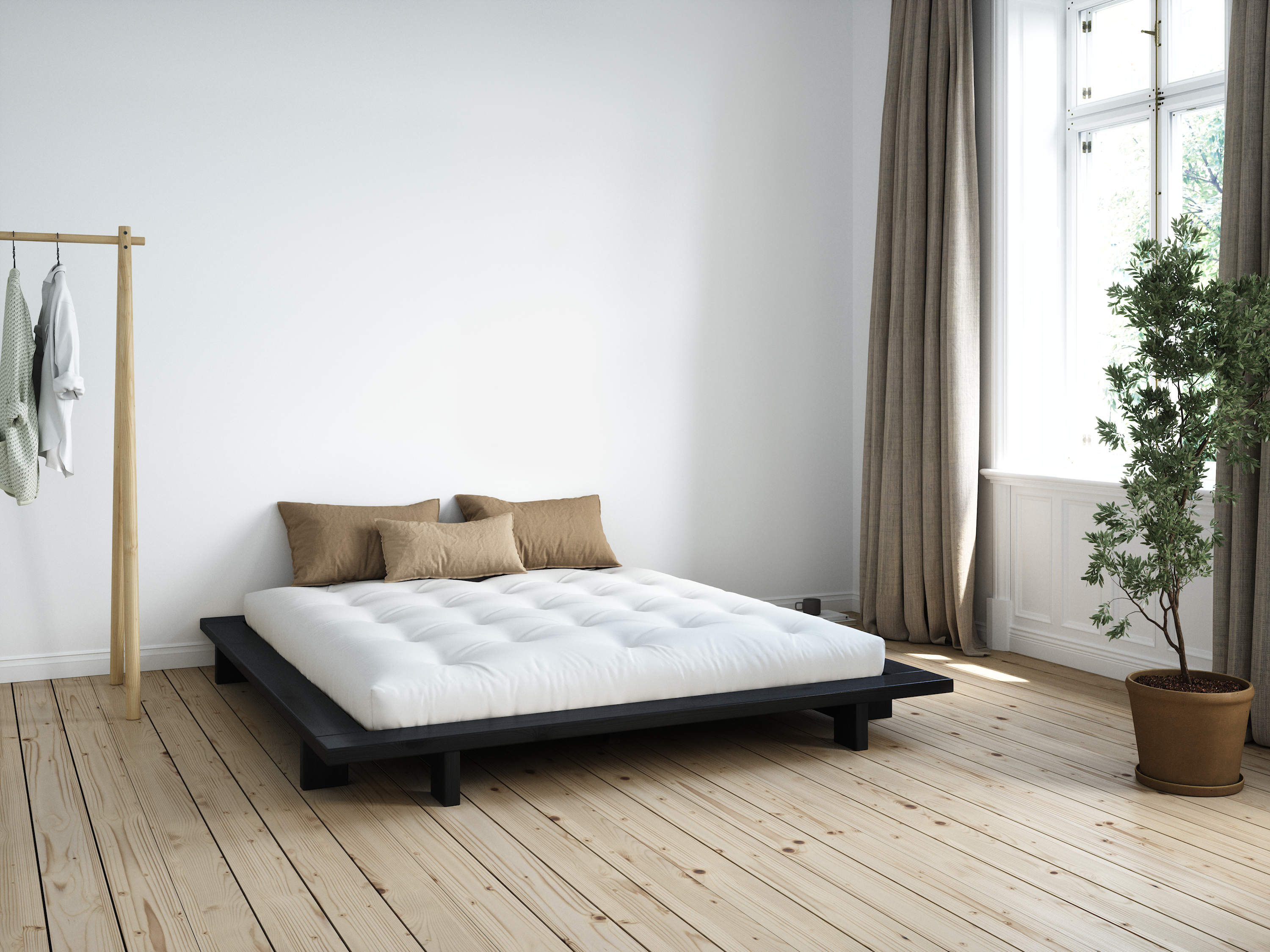 JAPAN BED BLACK NIGHT 140 X 200