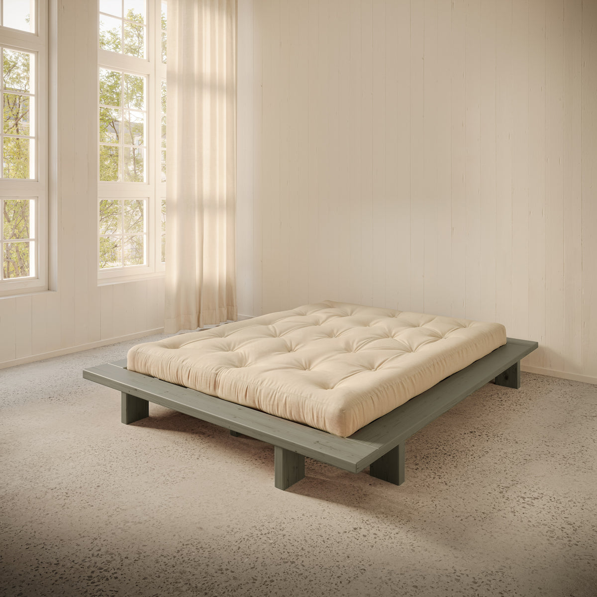 JAPAN BED SAGE GREEN 160X200
