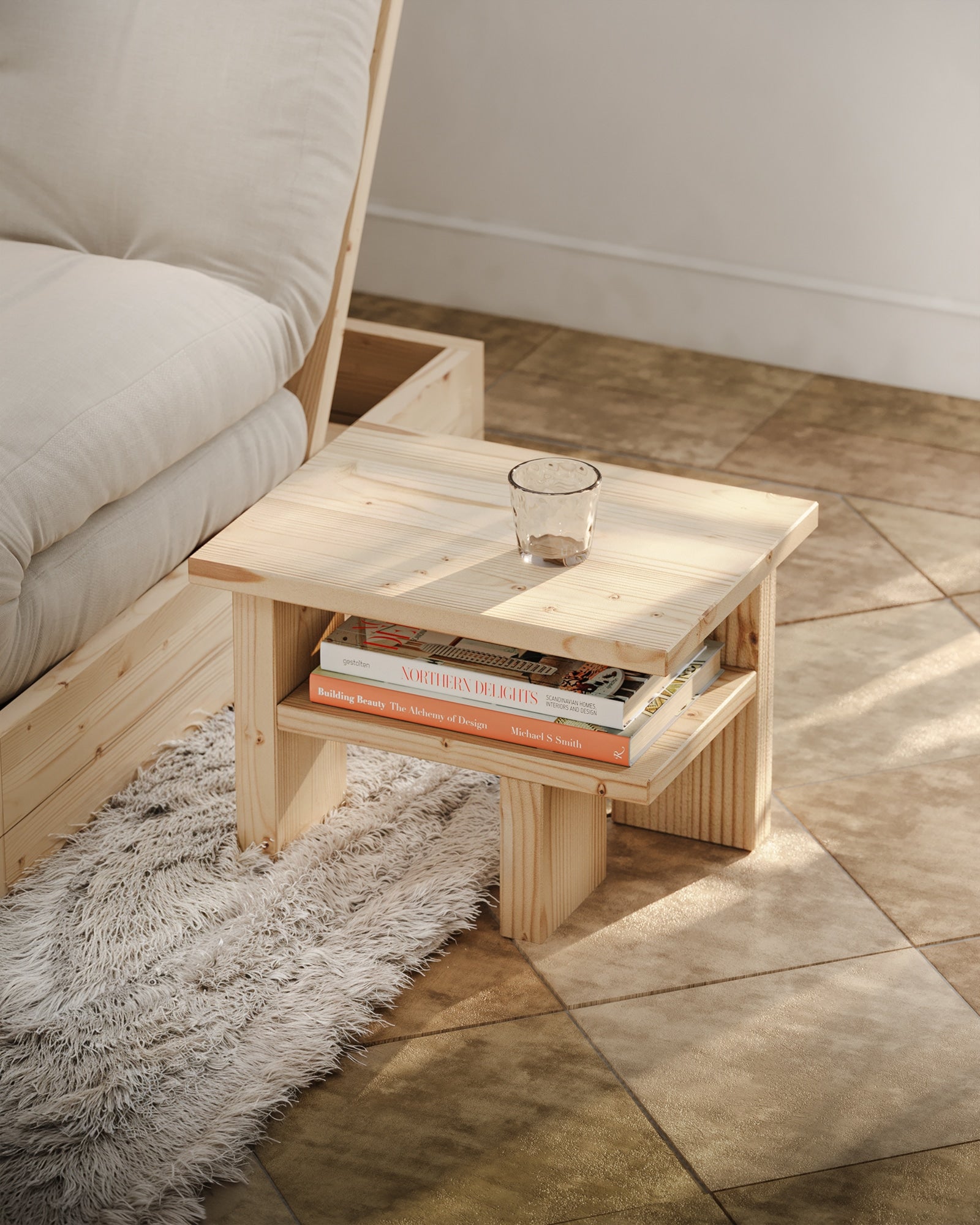 JAPAN SIDE TABLE CAROB BROWN