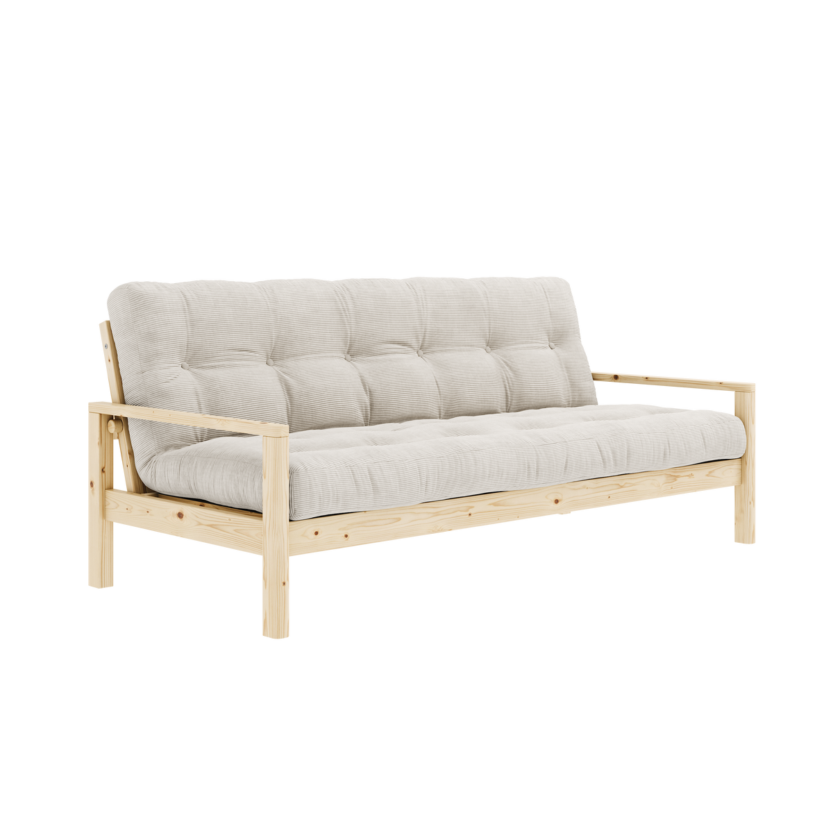 KNOB CLEAR LACQUERED W. 5-LAYER MIXED MATTRESS IVORY