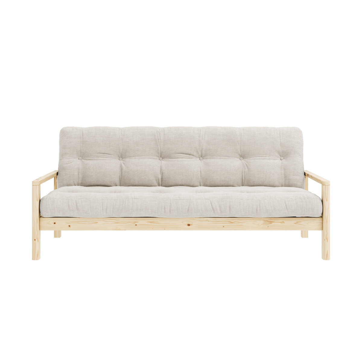 KNOB CLEAR LACQUERED W. 5-LAYER MIXED MATTRESS IVORY