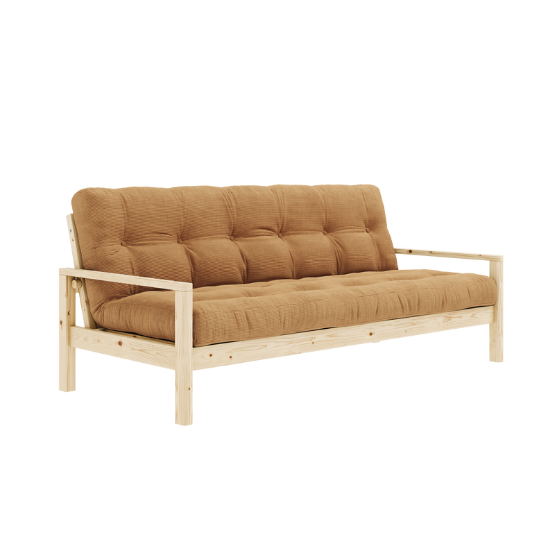 KNOB CLEAR LACQUERED W. 5-LAYER MIXED MATTRESS FUDGE BROWN