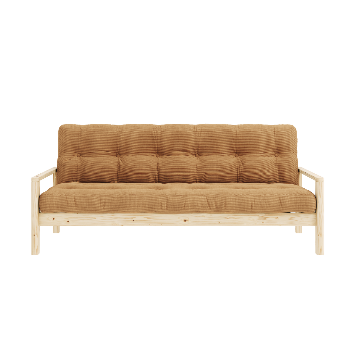 KNOB CLEAR LACQUERED W. 5-LAYER MIXED MATTRESS FUDGE BROWN