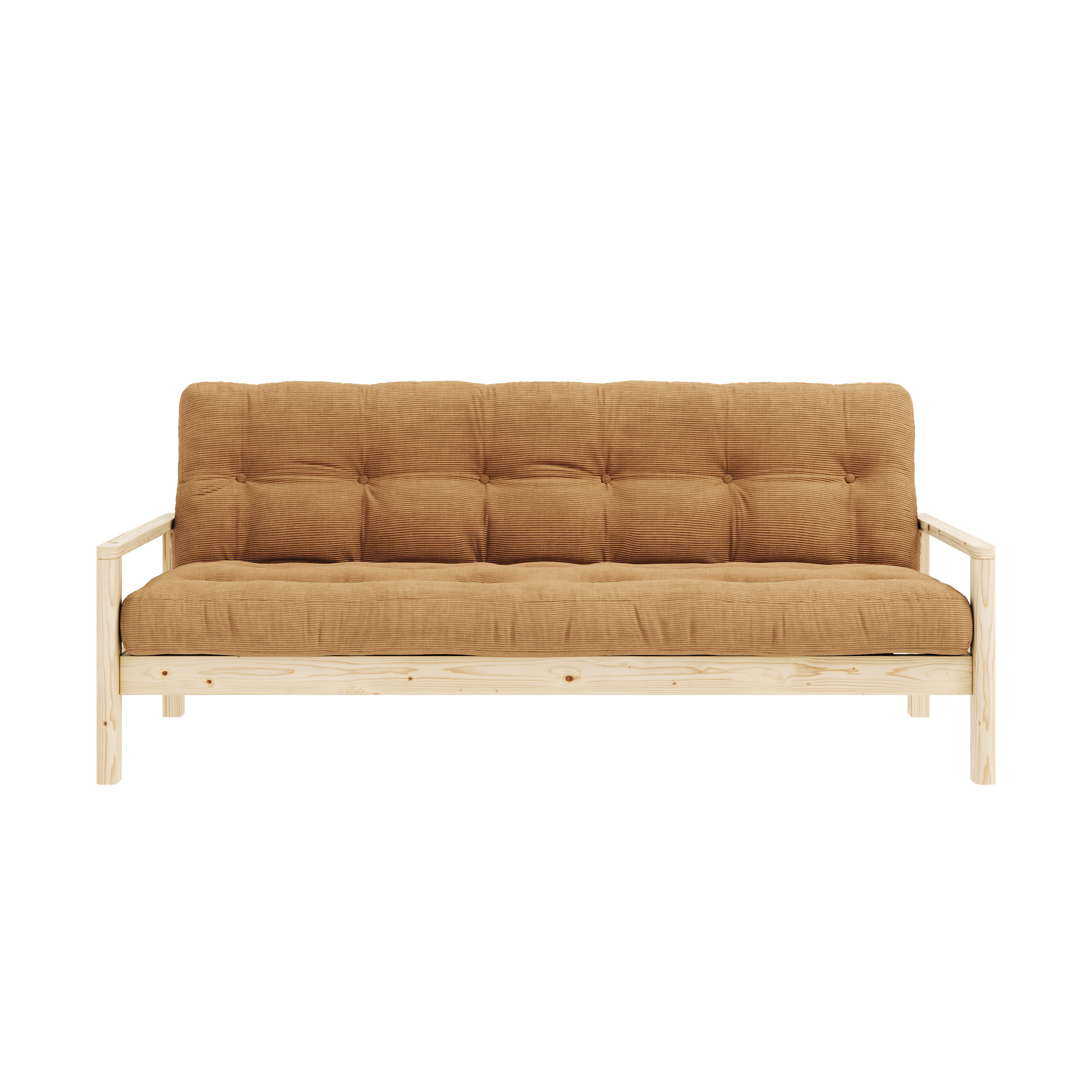 KNOB CLEAR LACQUERED W. 5-LAYER MIXED MATTRESS FUDGE BROWN