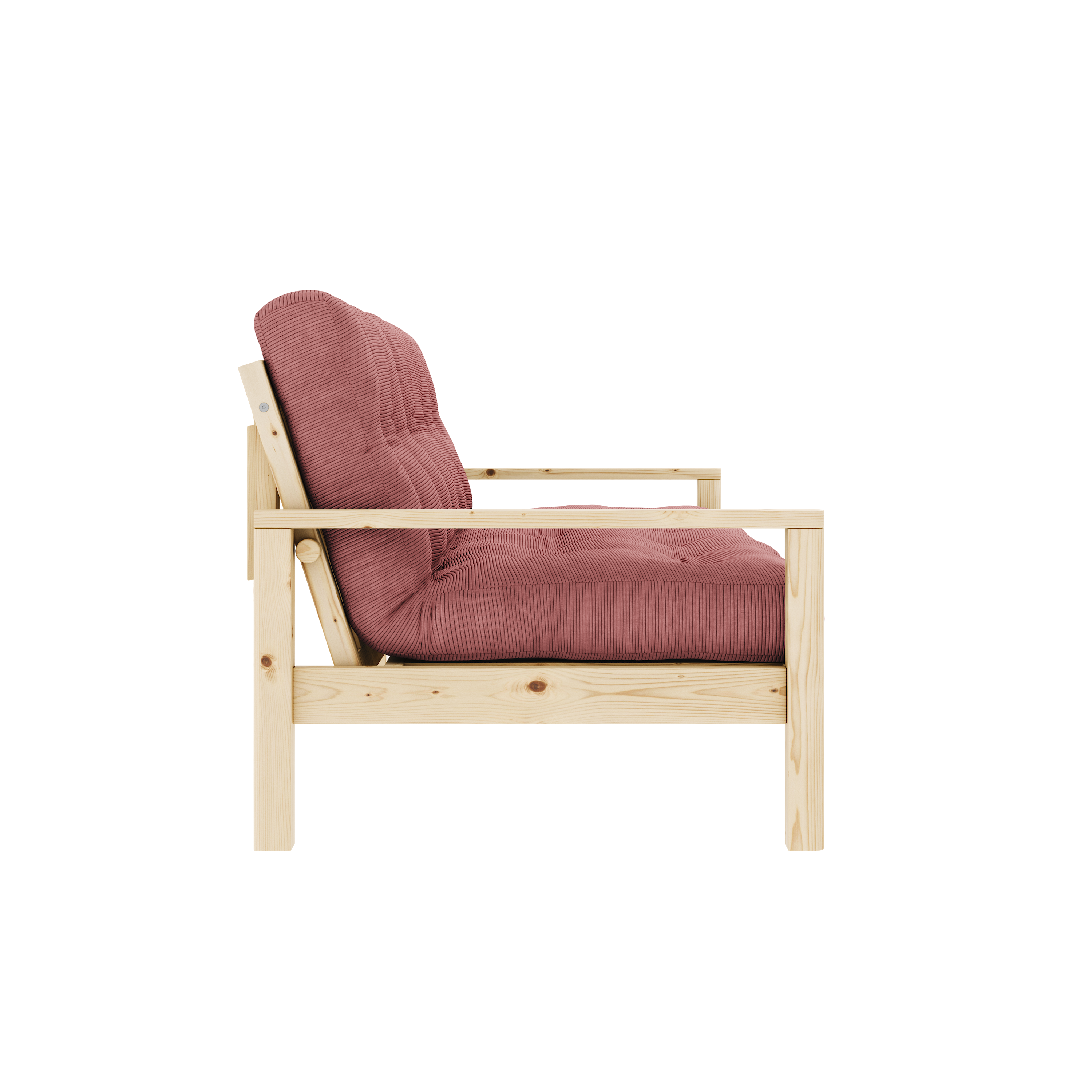 KNOB CLEAR LACQUERED W. 5-LAYER MIXED MATTRESS SORBET PINK