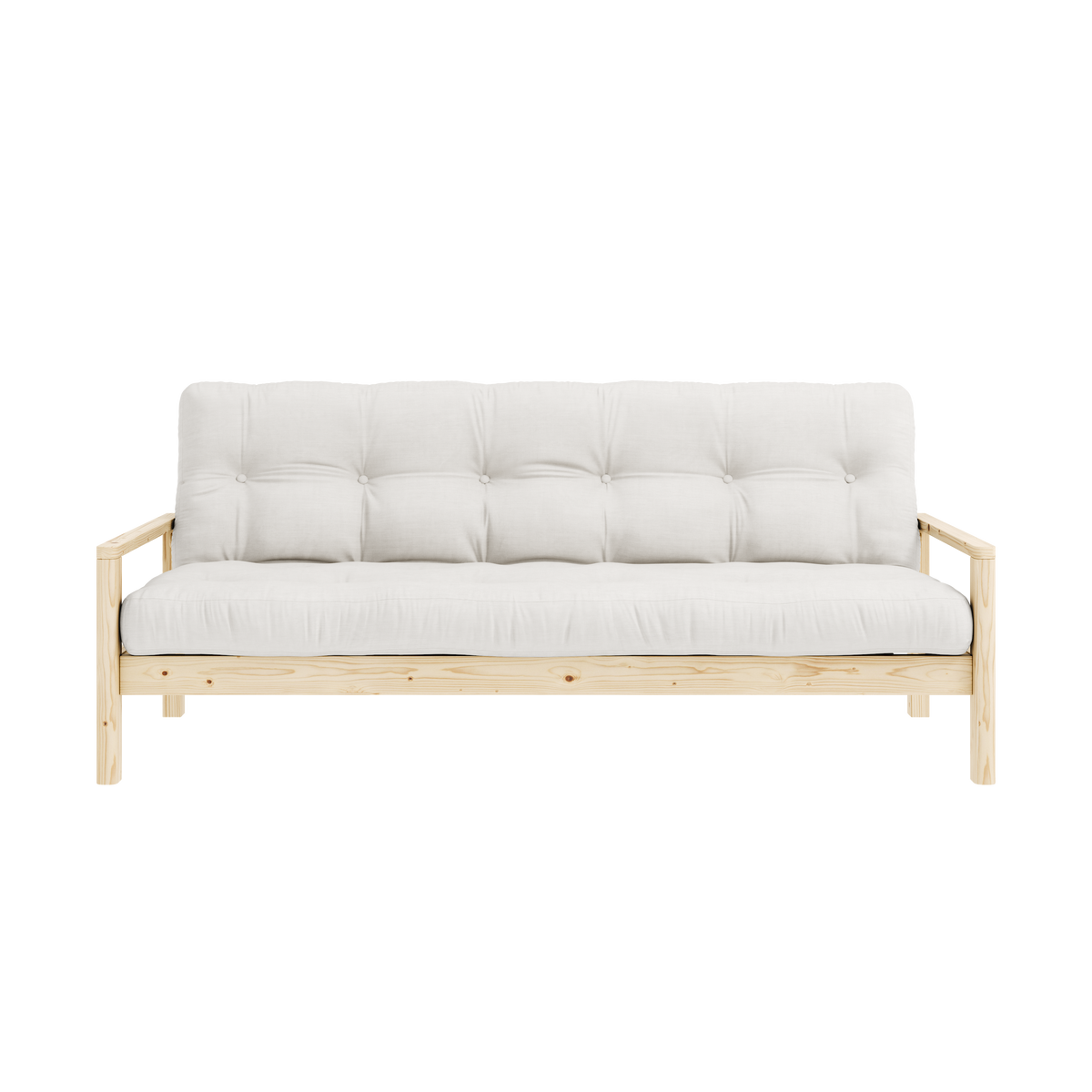 KNOB CLEAR LACQUERED W. 5-LAYER MIXED MATTRESS NATURAL