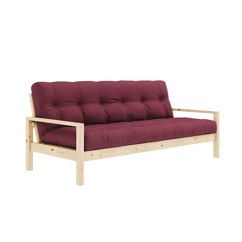 KNOB CLEAR LACQUERED W. 5-LAYER MIXED MATTRESS BORDEAUX