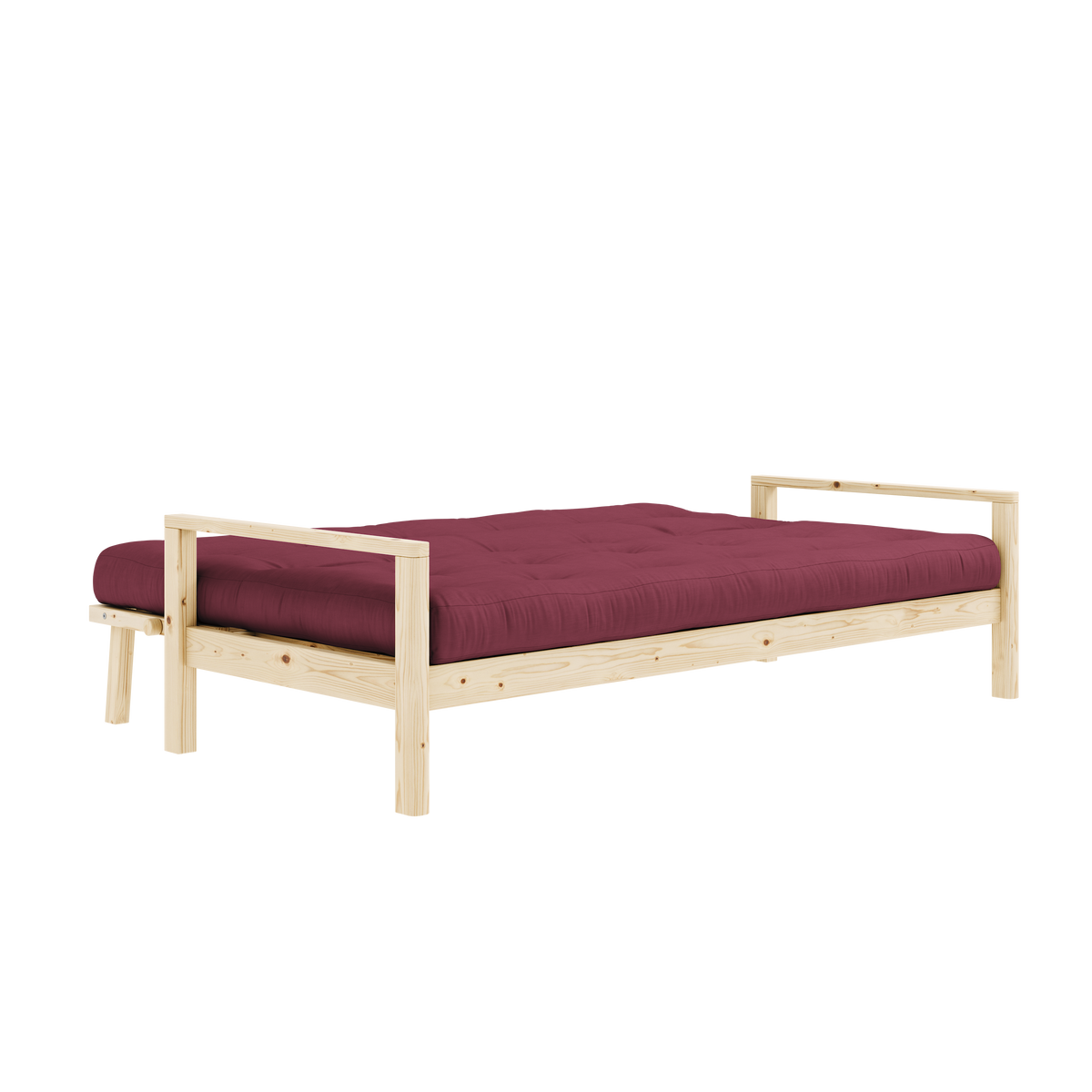 KNOB CLEAR LACQUERED W. 5-LAYER MIXED MATTRESS BORDEAUX
