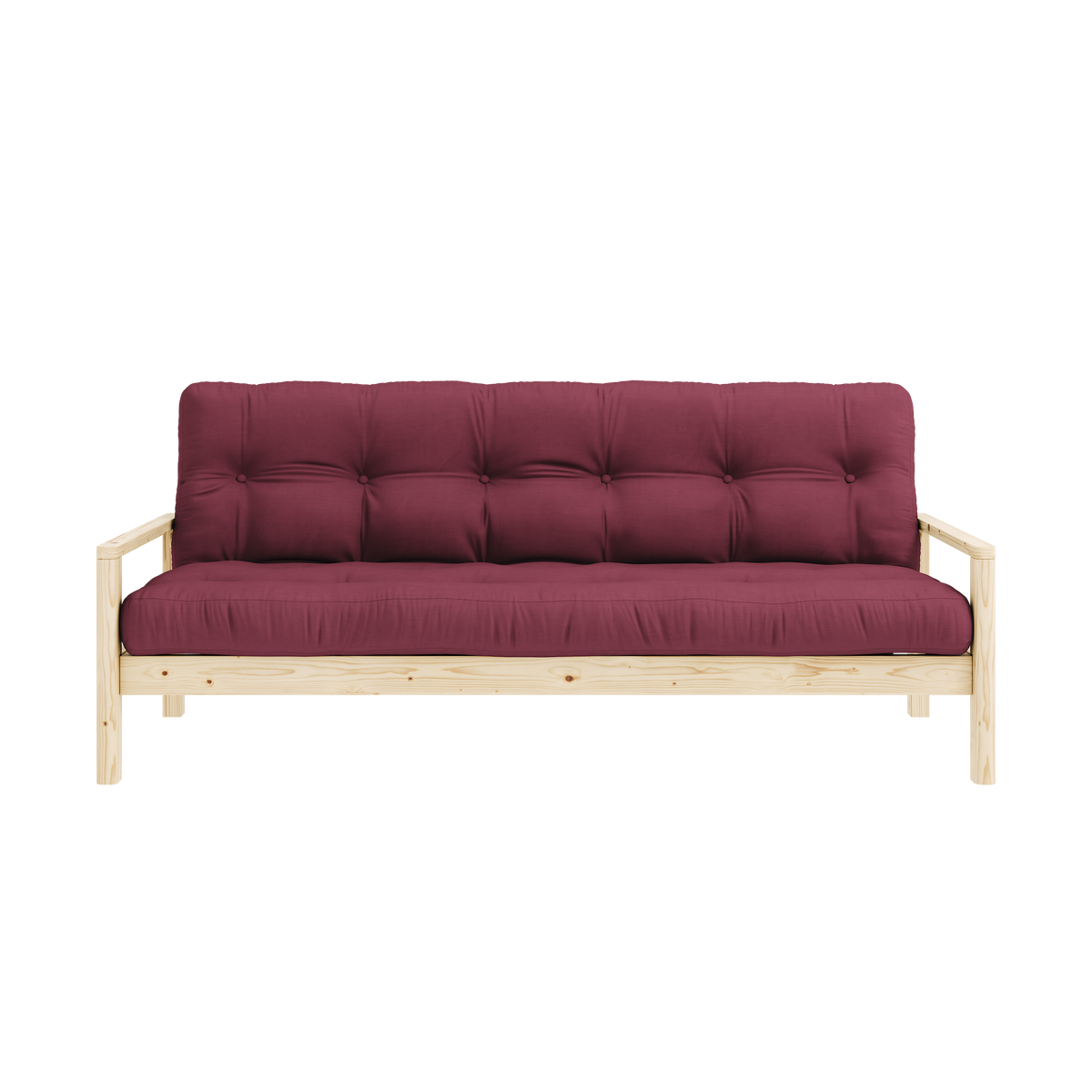 KNOB CLEAR LACQUERED W. 5-LAYER MIXED MATTRESS BORDEAUX