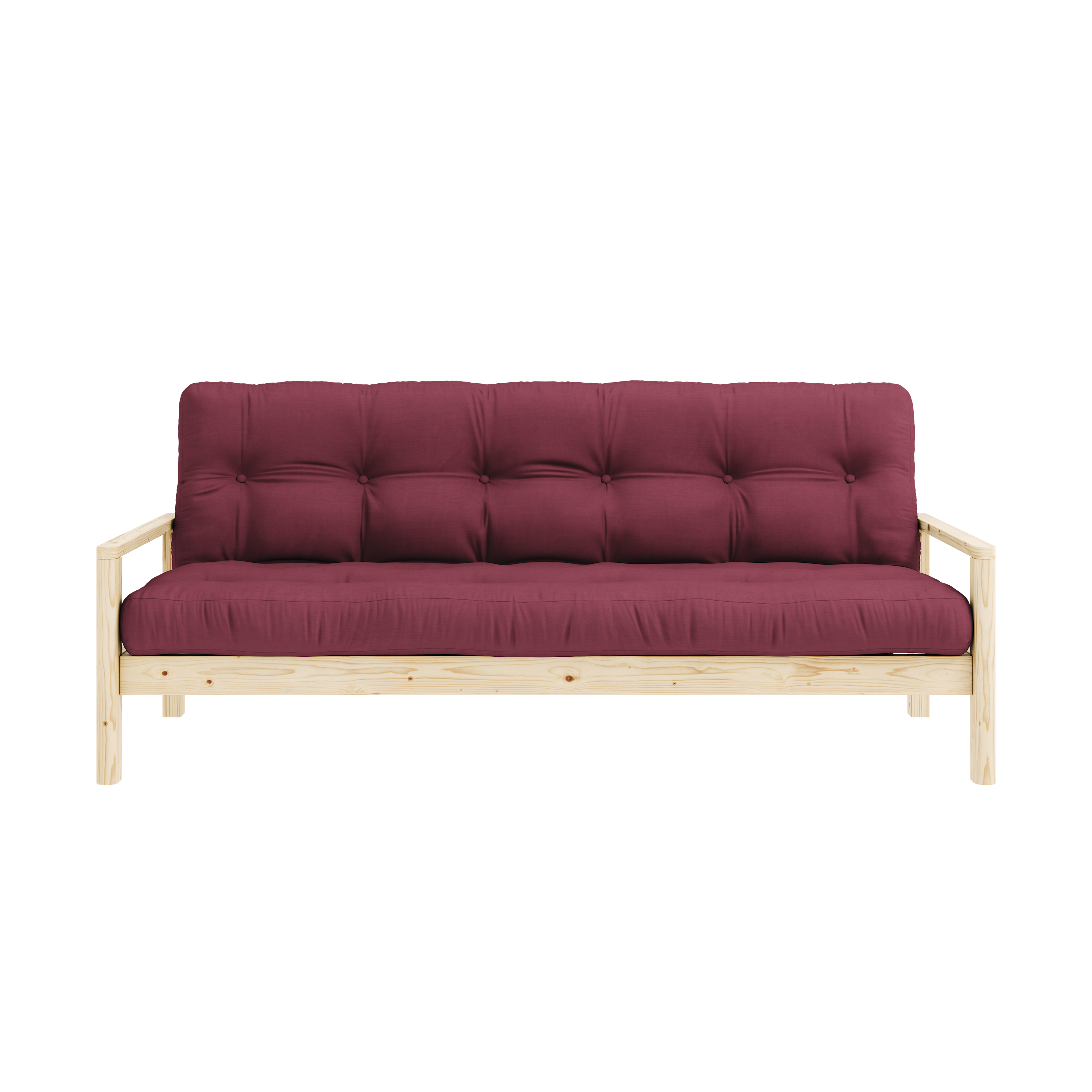 KNOB CLEAR LACQUERED W. 5-LAYER MIXED MATTRESS BORDEAUX