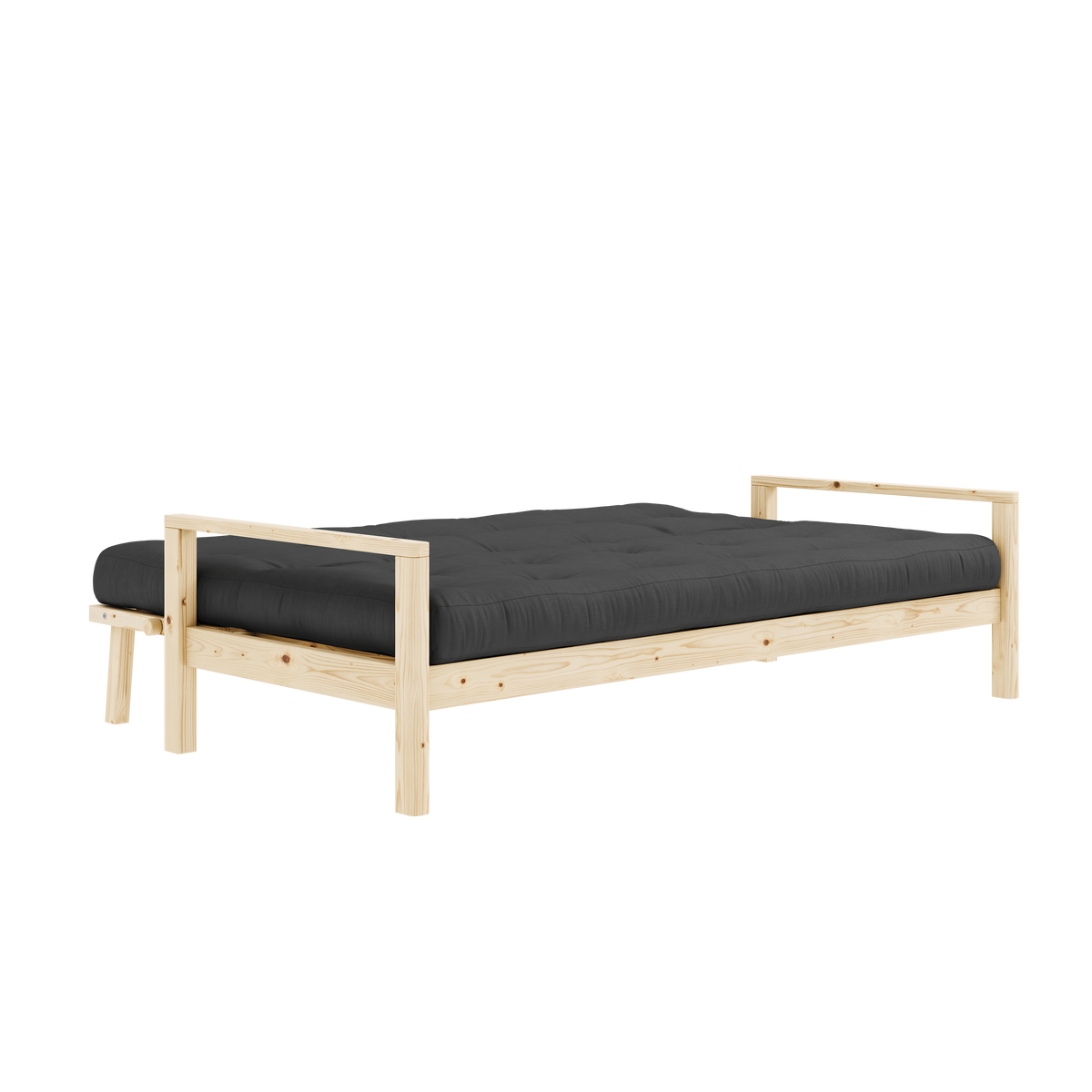 KNOB CLEAR LACQUERED W. 5-LAYER MIXED MATTRESS DARK GREY