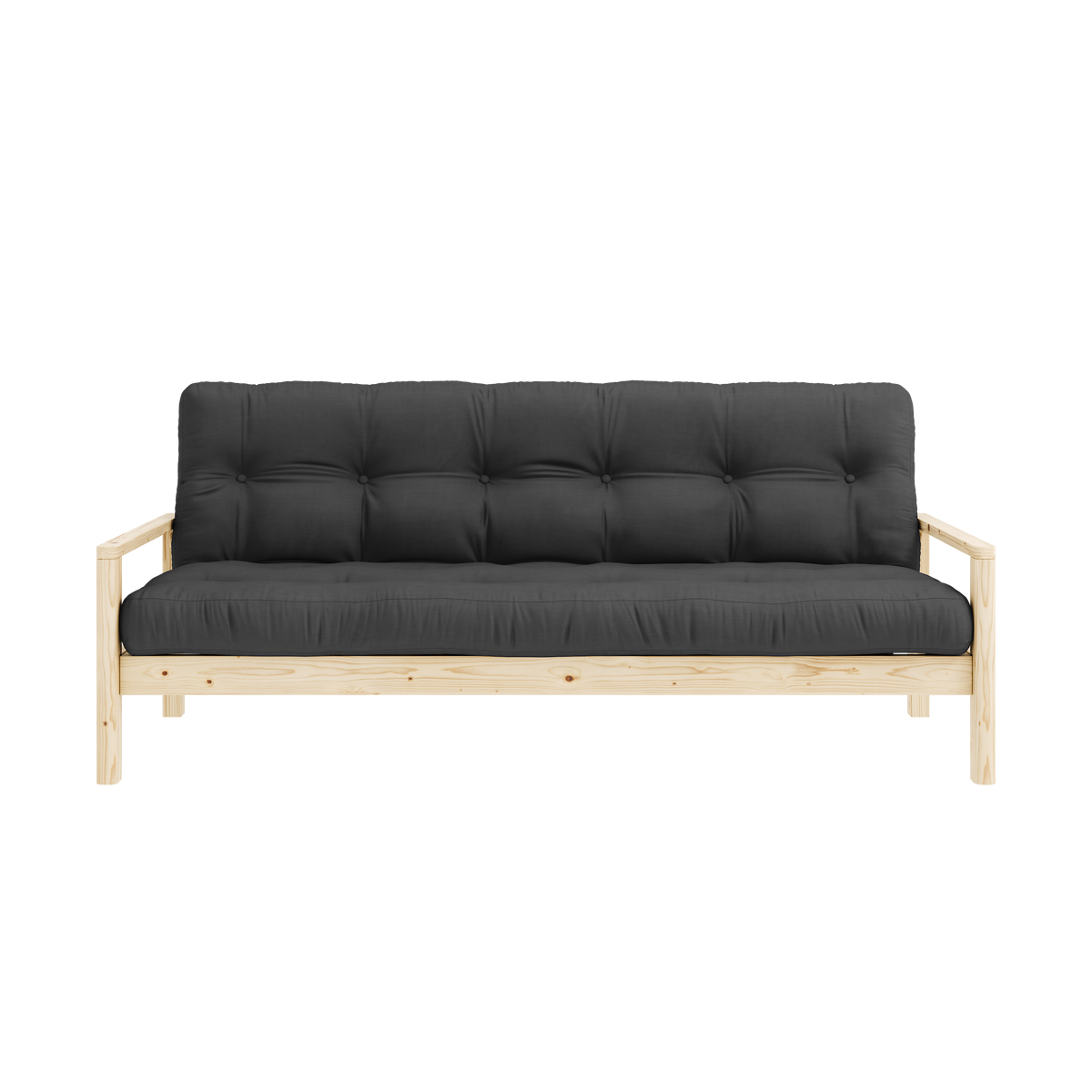 KNOB CLEAR LACQUERED W. 5-LAYER MIXED MATTRESS DARK GREY