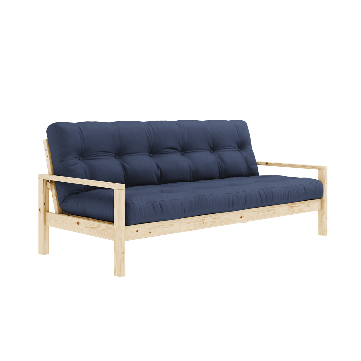 KNOB CLEAR LACQUERED W. 5-LAYER MIXED MATTRESS NAVY