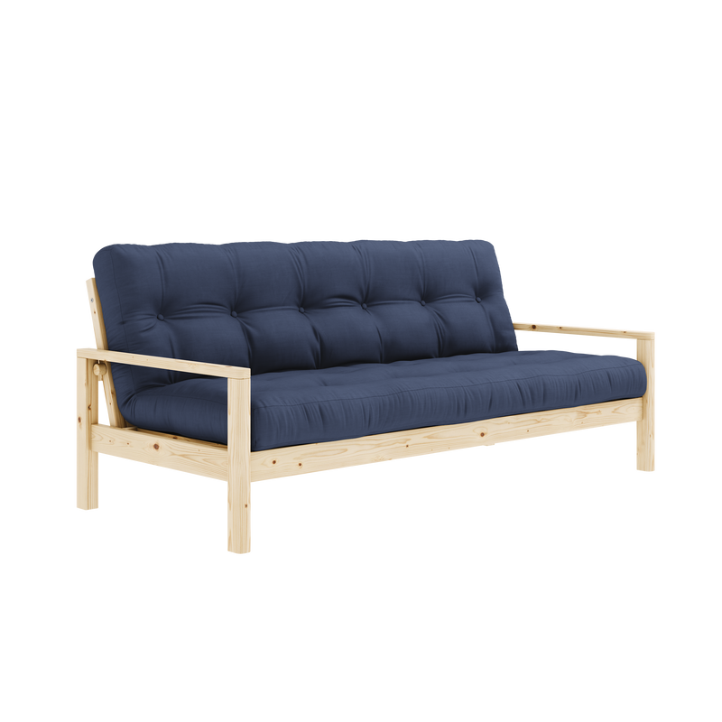 KNOB CLEAR LACQUERED W. 5-LAYER MIXED MATTRESS NAVY