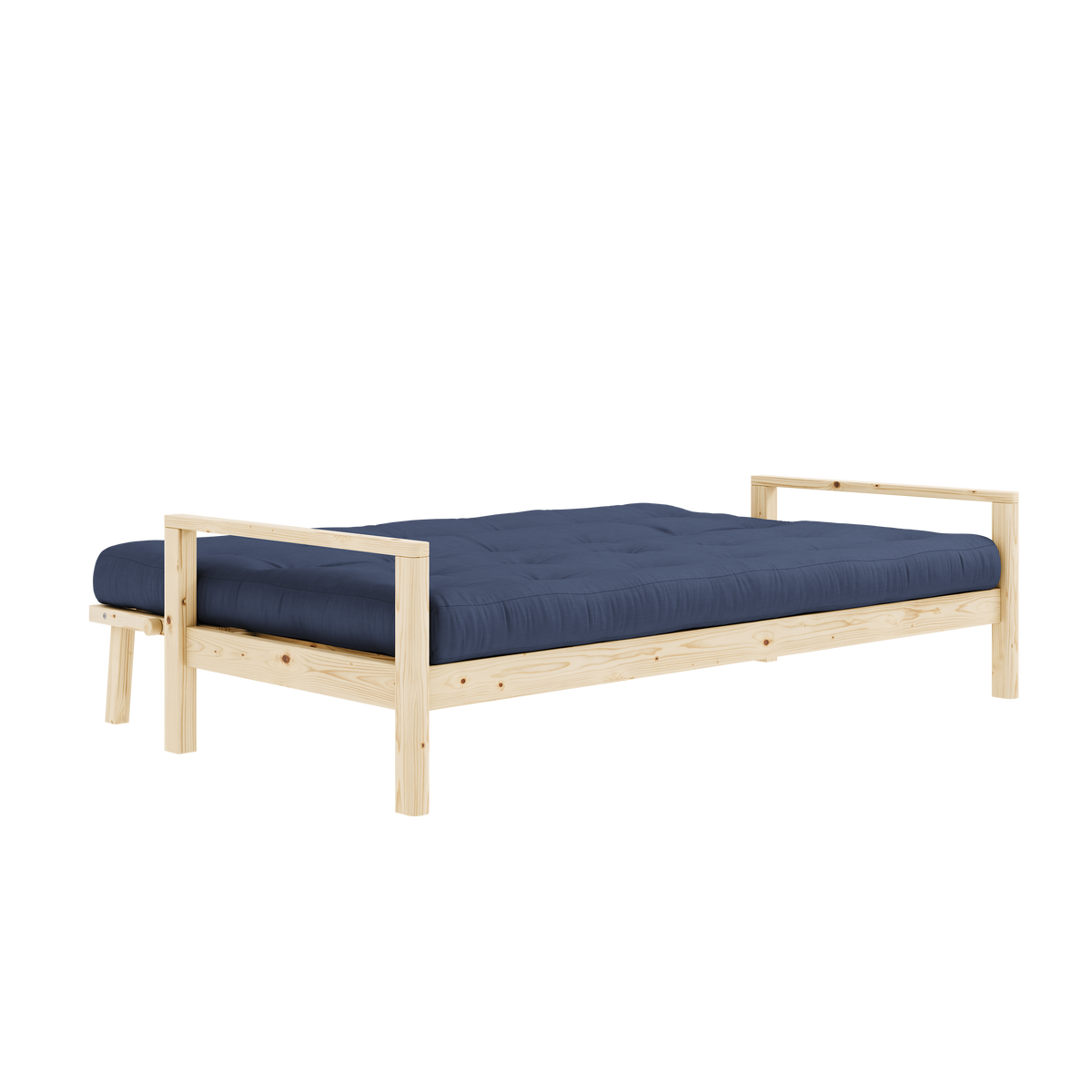 KNOB CLEAR LACQUERED W. 5-LAYER MIXED MATTRESS NAVY