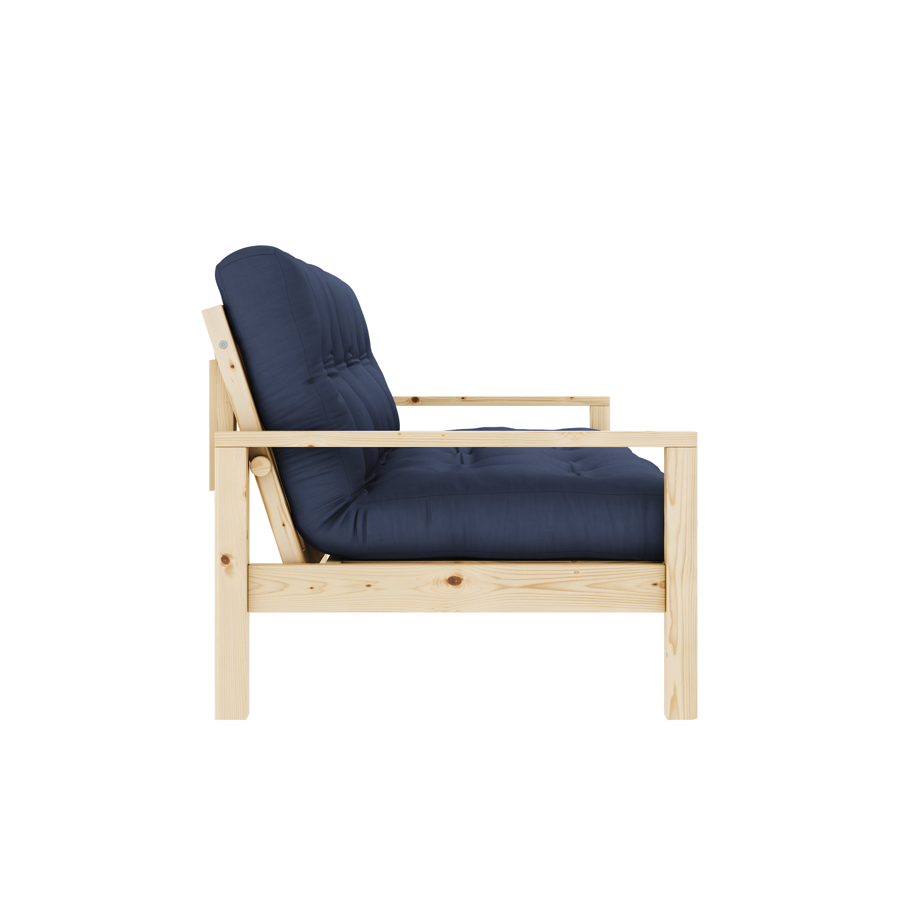 KNOB CLEAR LACQUERED W. 5-LAYER MIXED MATTRESS NAVY