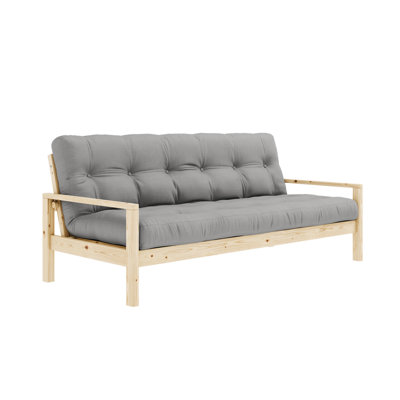 KNOB CLEAR LACQUERED W. 5-LAYER MIXED MATTRESS GREY