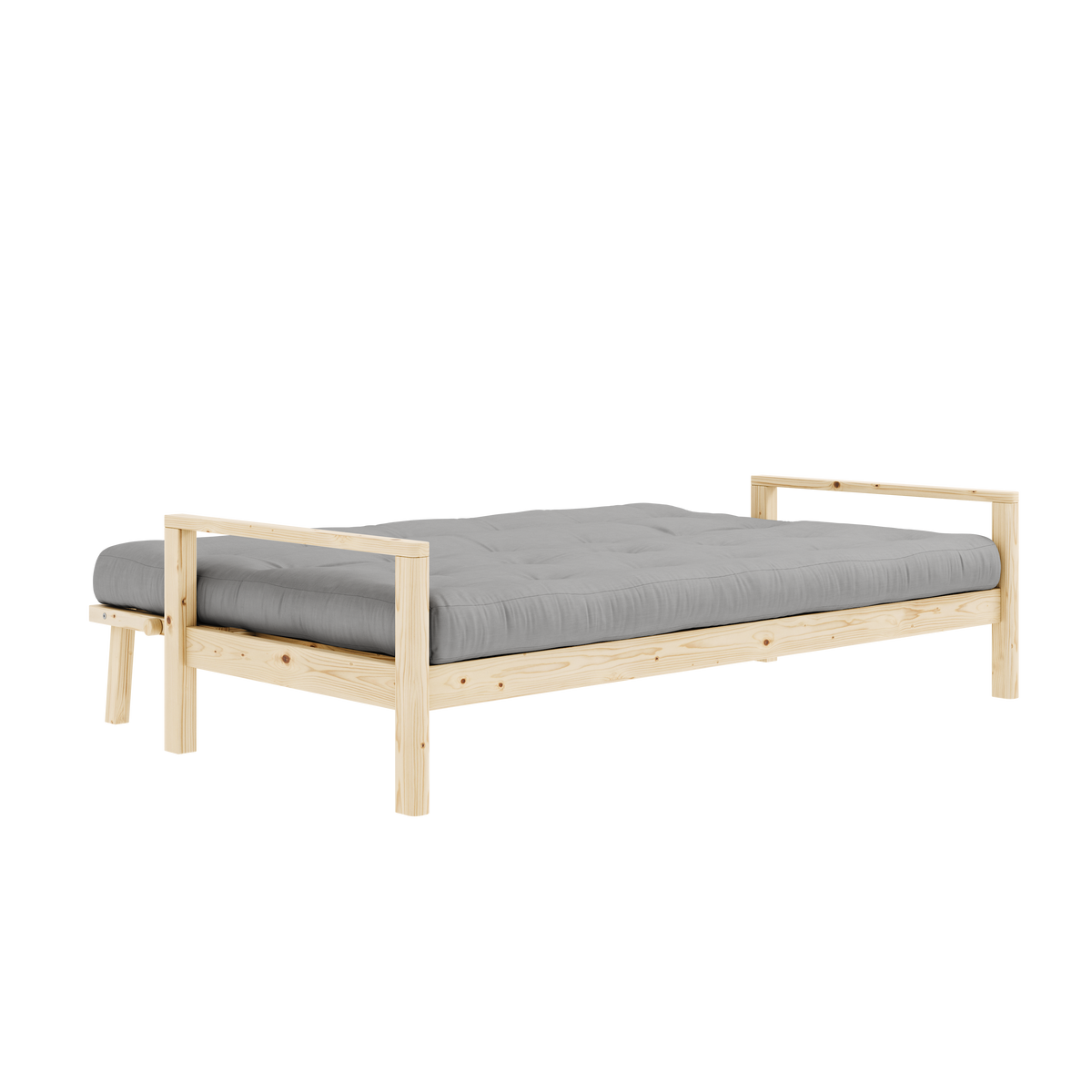 KNOB CLEAR LACQUERED W. 5-LAYER MIXED MATTRESS GREY