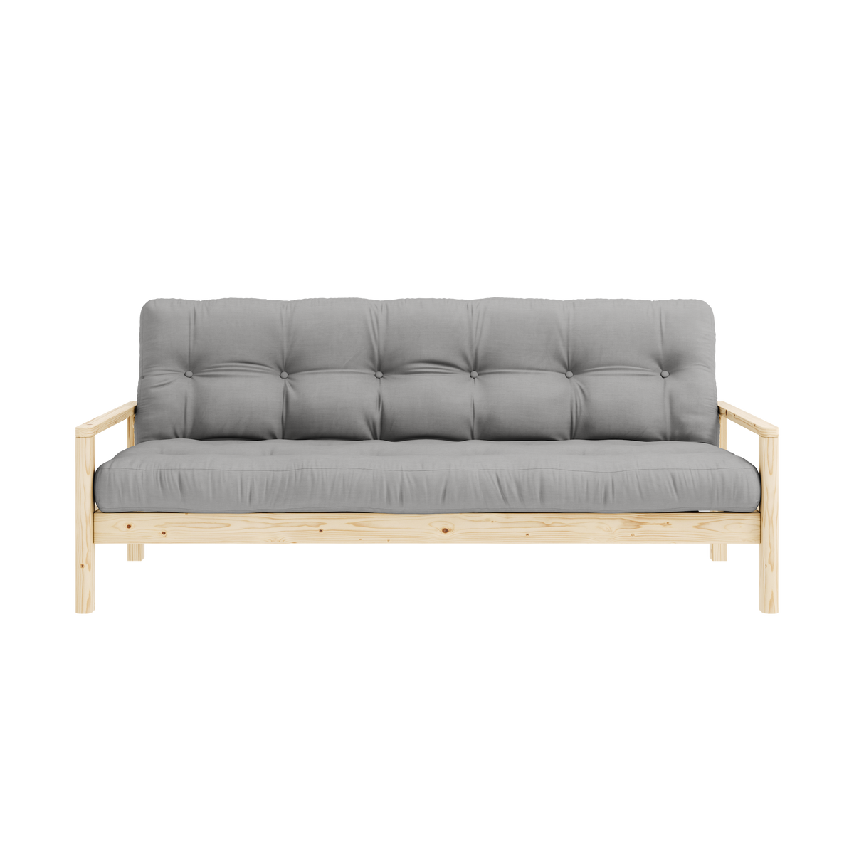 KNOB CLEAR LACQUERED W. 5-LAYER MIXED MATTRESS GREY