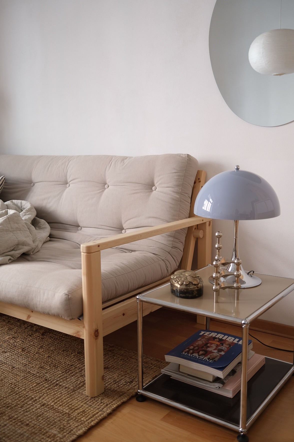 KNOB CAROB BROWN W. 5-LAYER MIXED MATTRESS GREY