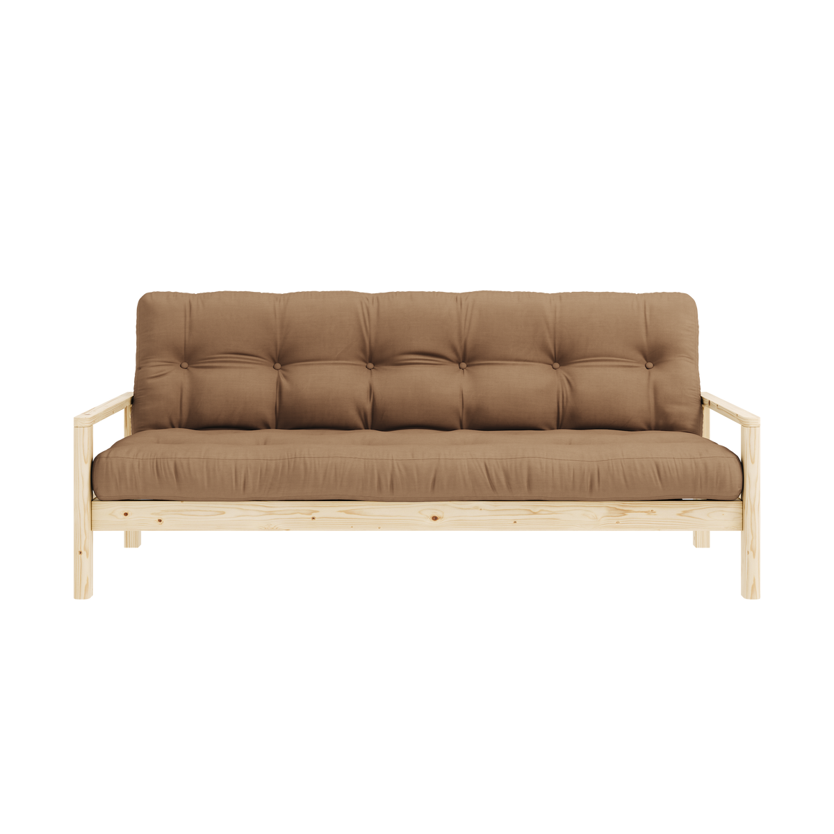 KNOB CLEAR LACQUERED W. 5-LAYER MIXED MATTRESS MOCCA