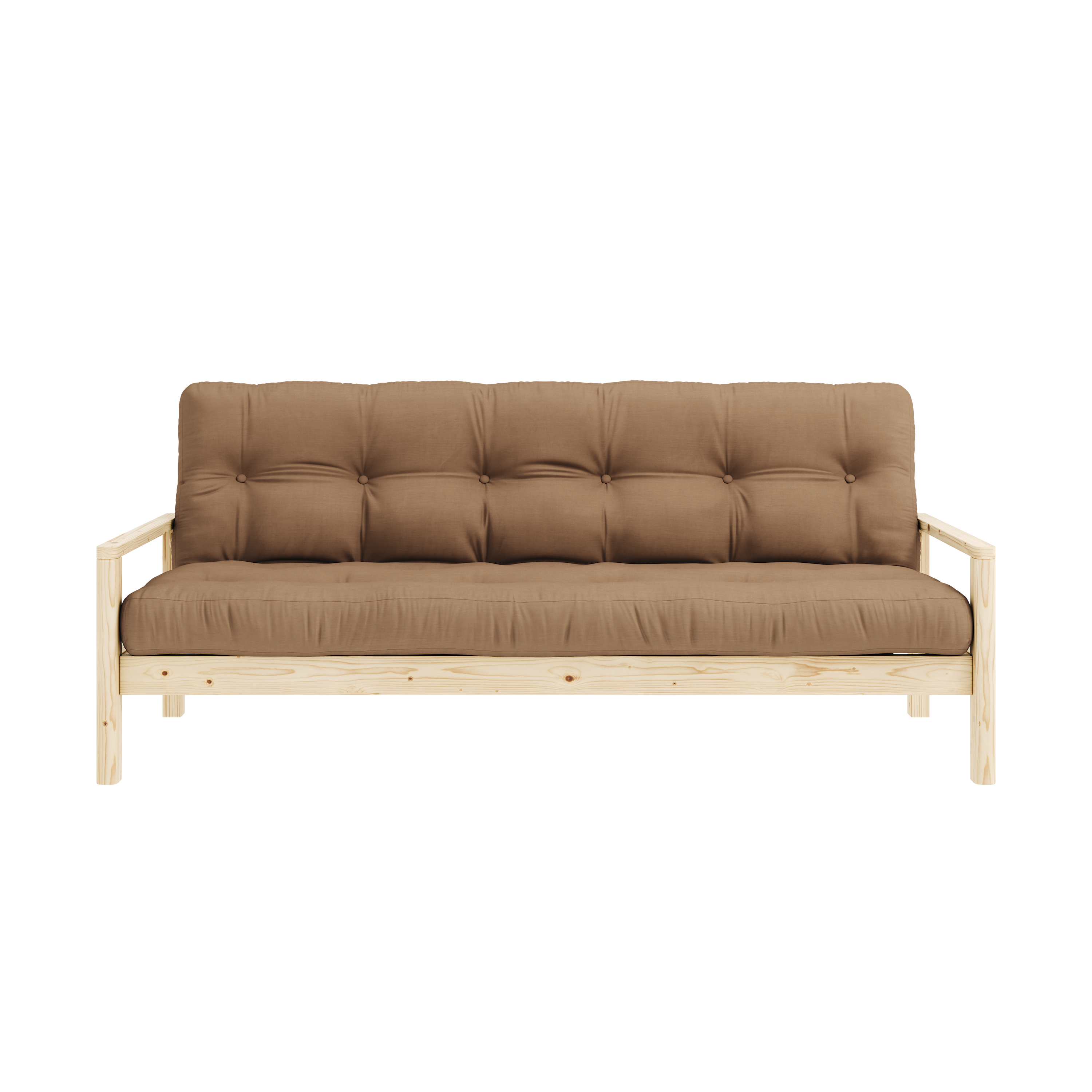 KNOB CLEAR LACQUERED W. 5-LAYER MIXED MATTRESS MOCCA