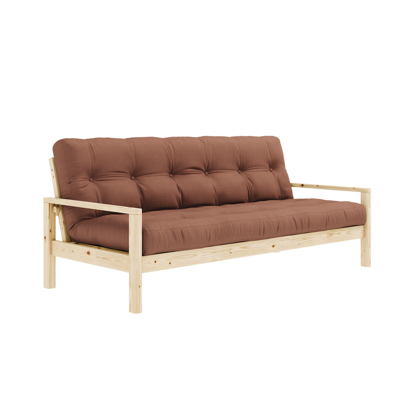 KNOB CLEAR LACQUERED W. 5-LAYER MIXED MATTRESS CLAY BROWN