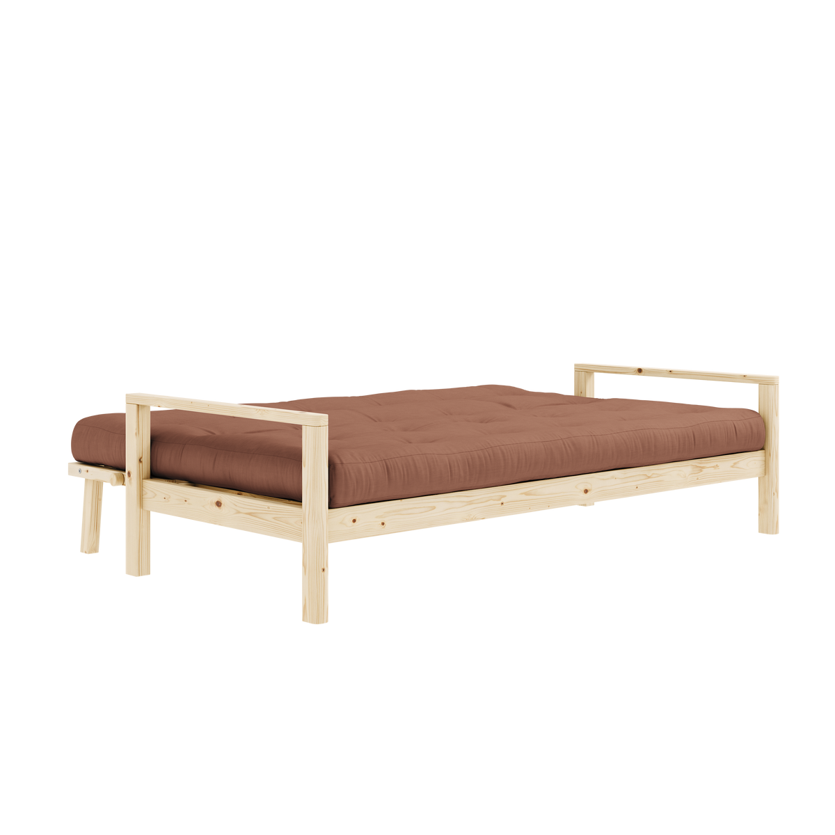 KNOB CLEAR LACQUERED W. 5-LAYER MIXED MATTRESS CLAY BROWN
