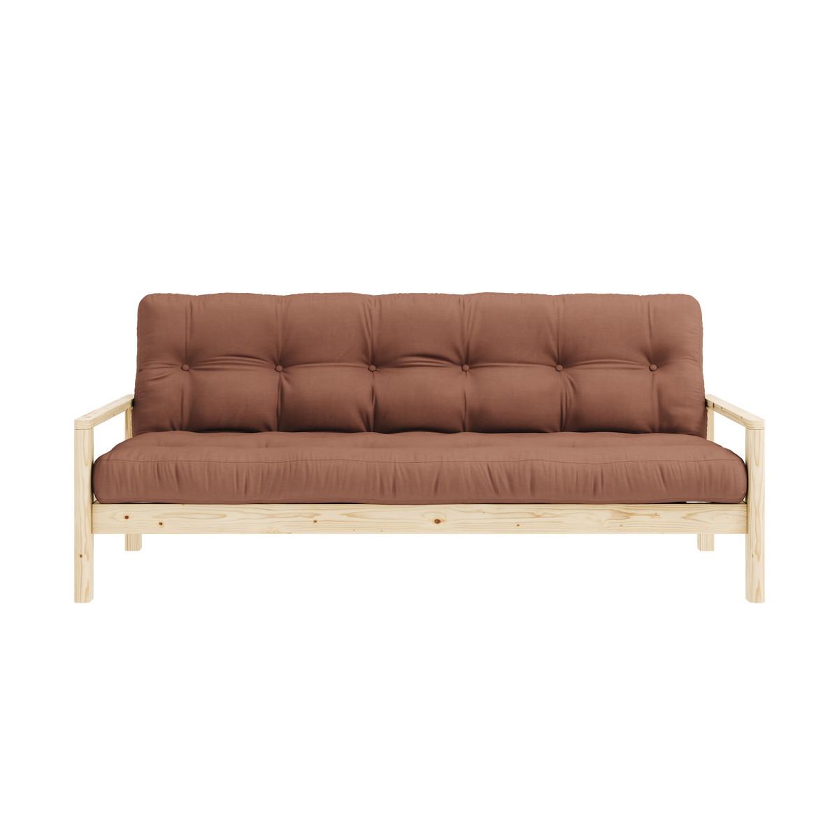 KNOB CLEAR LACQUERED W. 5-LAYER MIXED MATTRESS CLAY BROWN