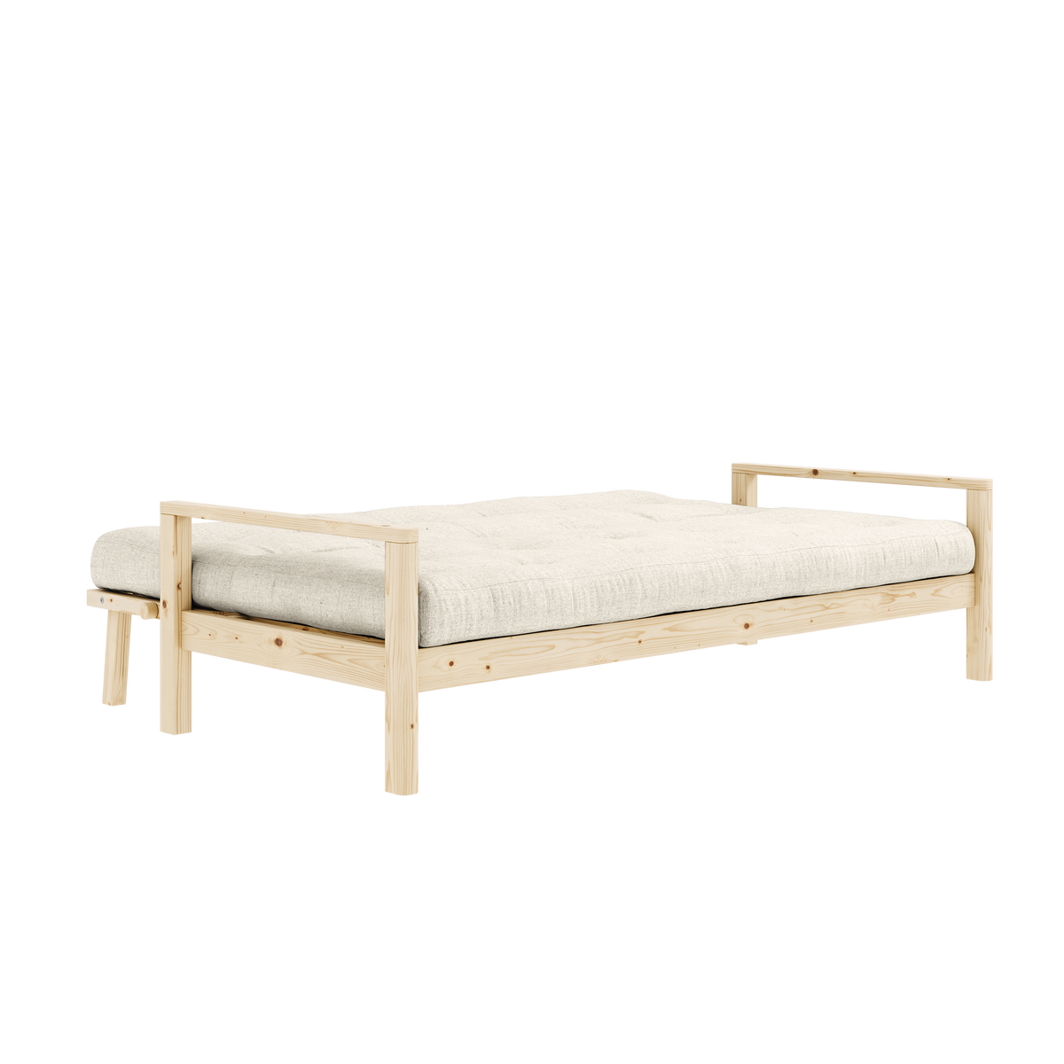 KNOB CLEAR LACQUERED W. 5-LAYER MIXED MATTRESS LINEN
