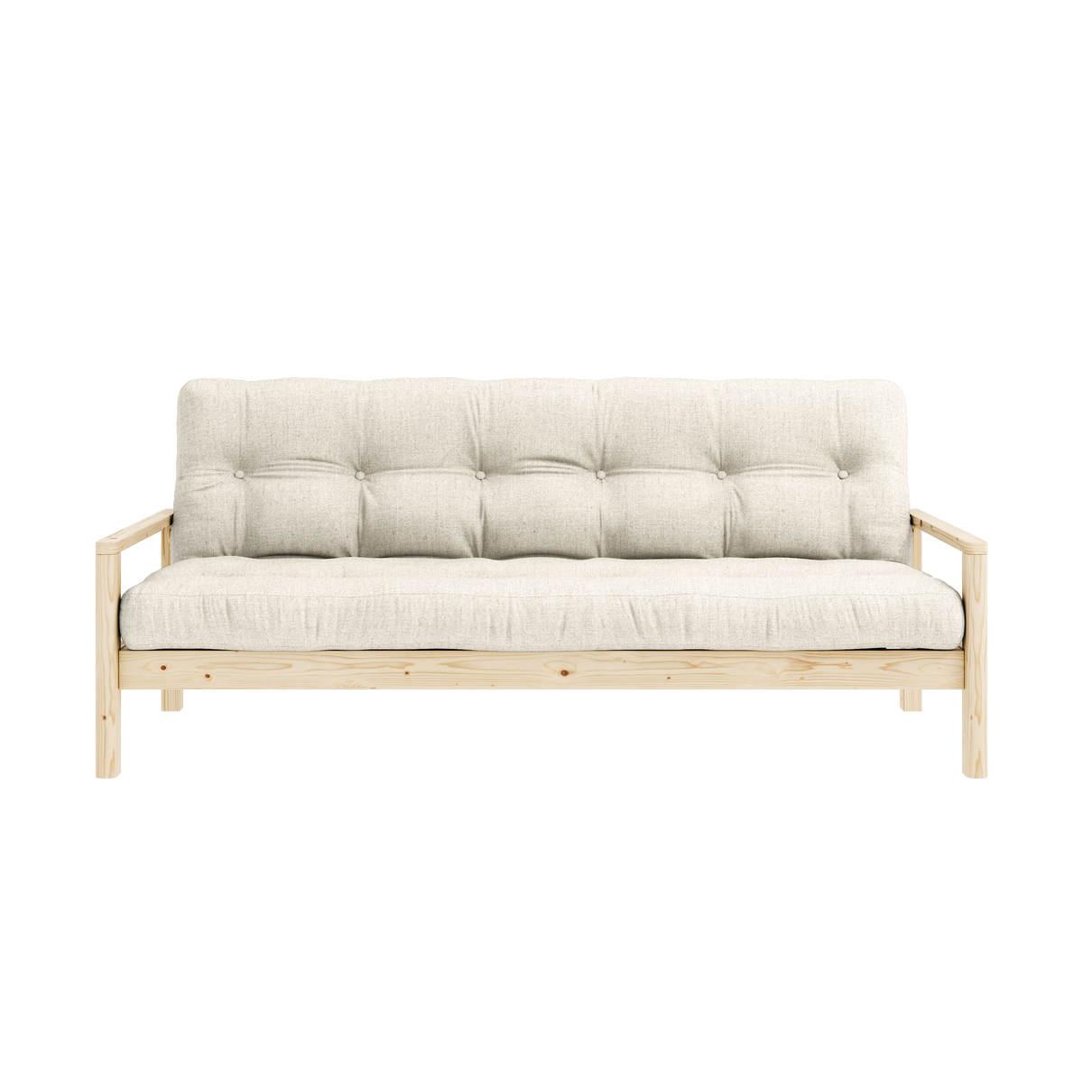 KNOB CLEAR LACQUERED W. 5-LAYER MIXED MATTRESS LINEN