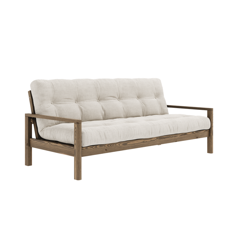 KNOB CAROB BROWN W. 5-LAYER MIXED MATTRESS IVORY