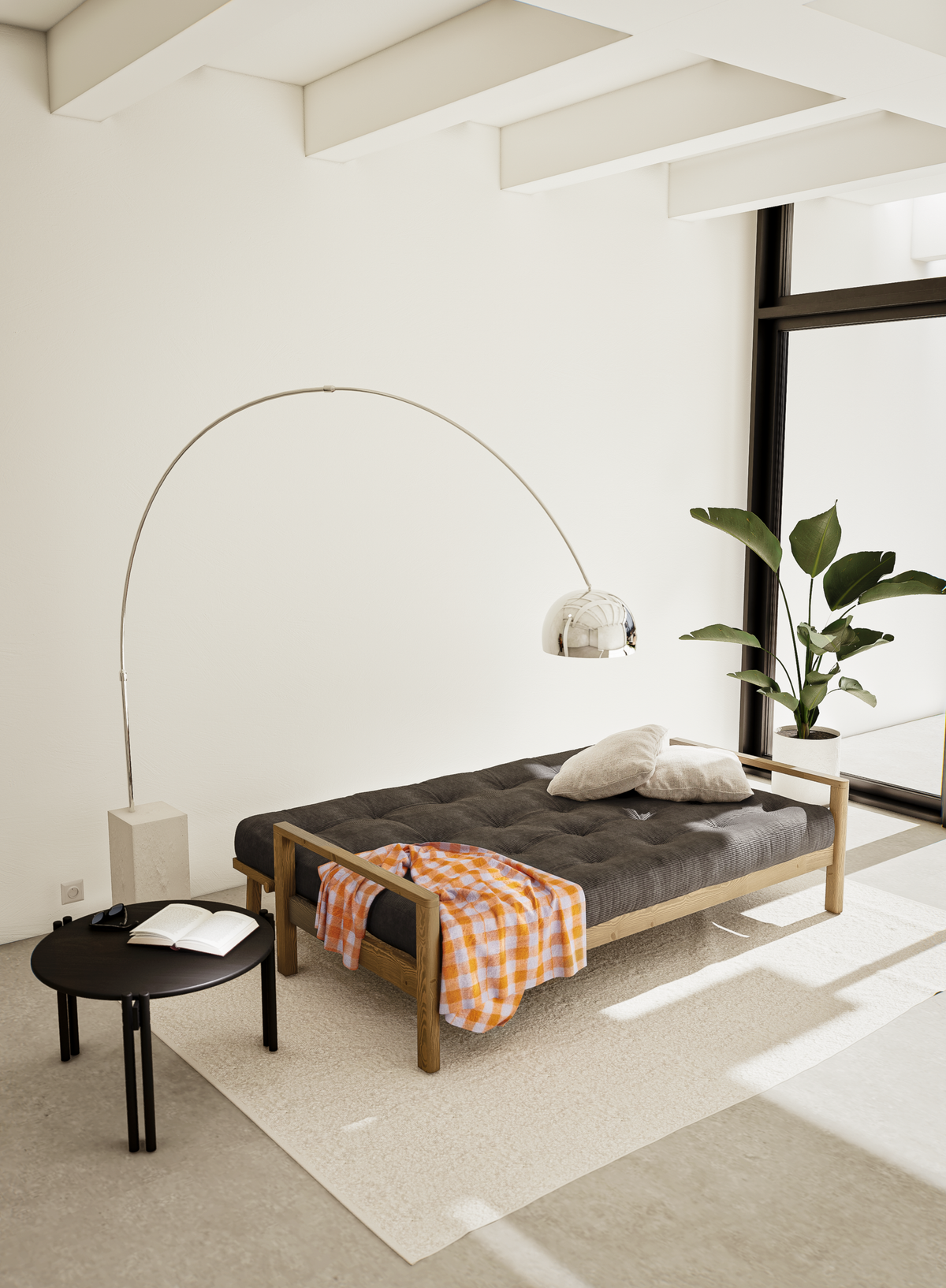 KNOB CAROB BROWN W. 5-LAYER MIXED MATTRESS CLAY BROWN