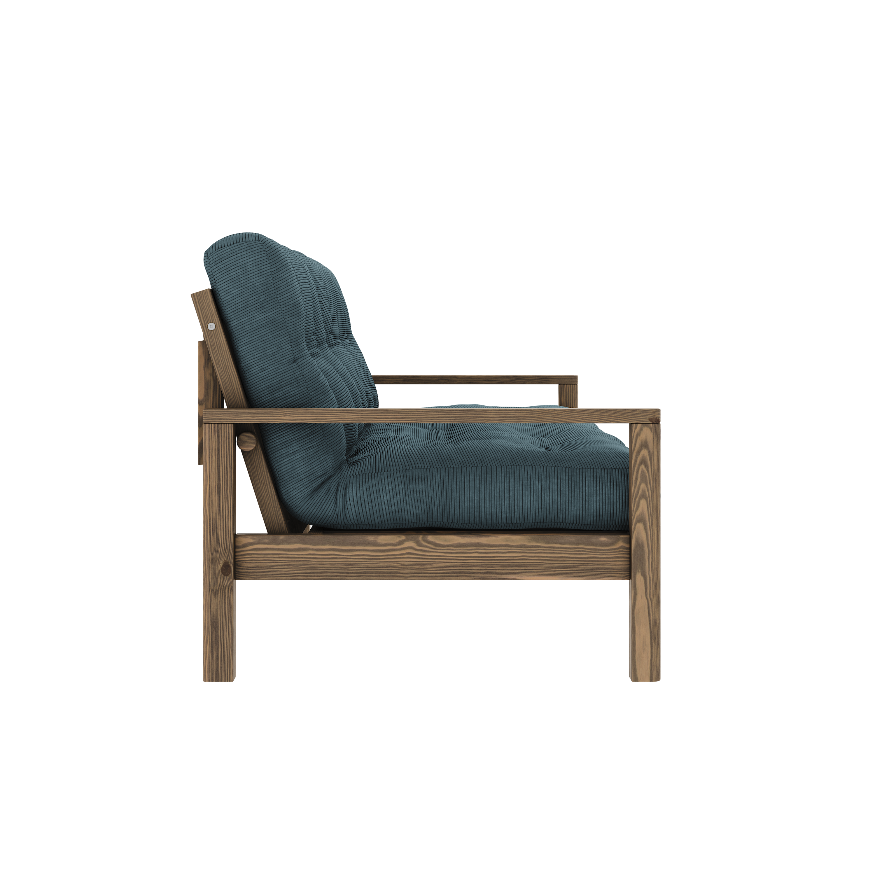 KNOB CAROB BROWN W. 5-LAYER MIXED MATTRESS PALE BLUE