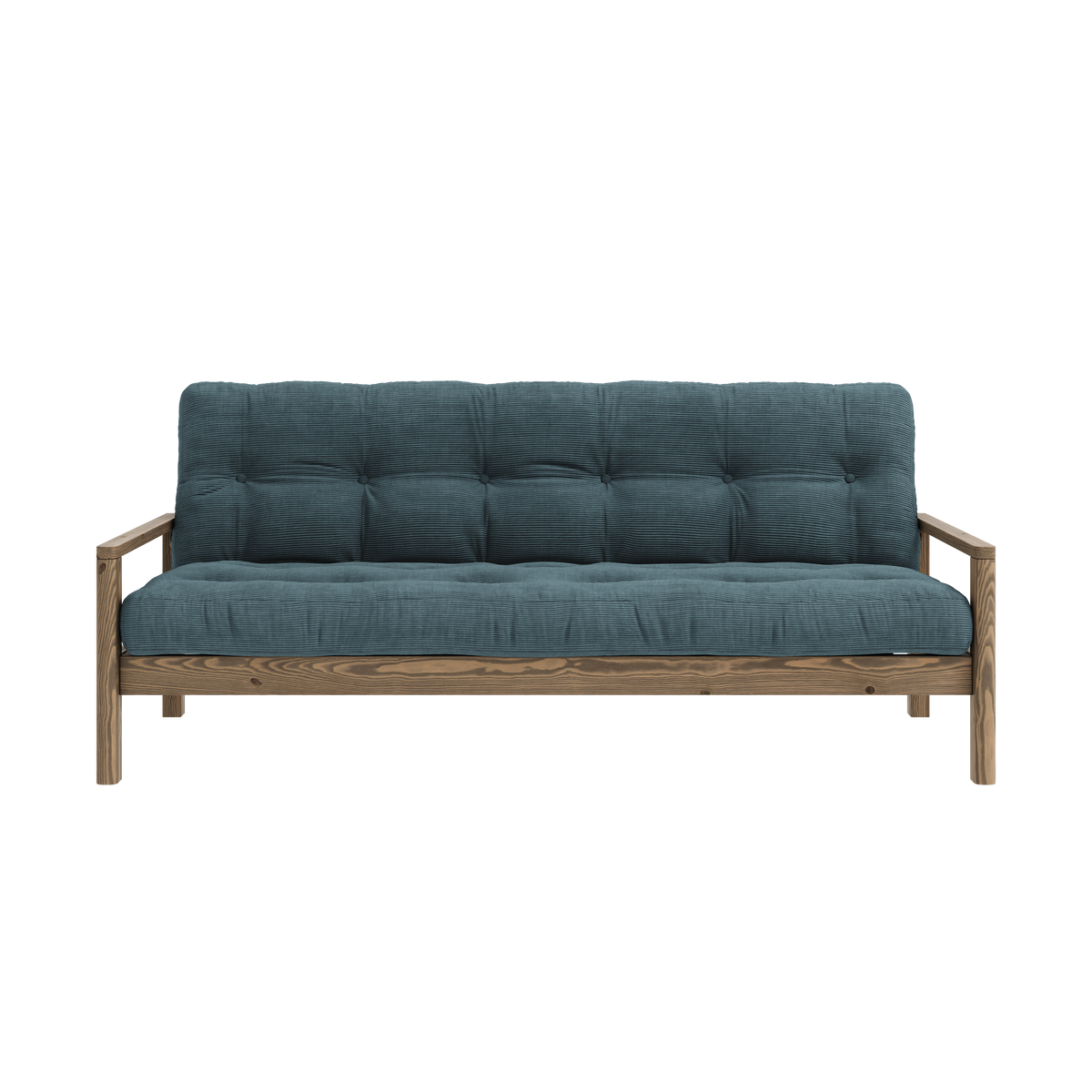 KNOB CAROB BROWN W. 5-LAYER MIXED MATTRESS PALE BLUE