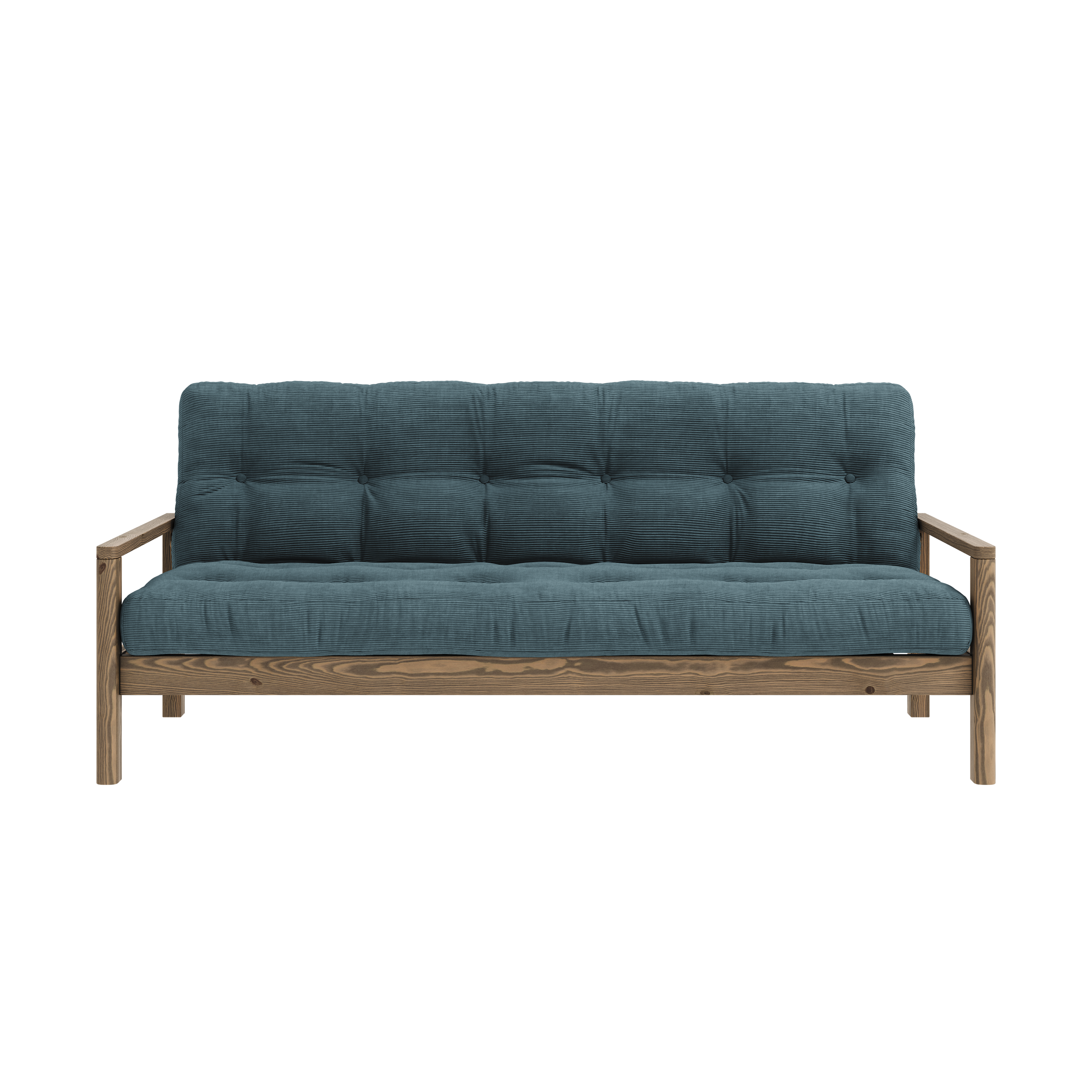 KNOB CAROB BROWN W. 5-LAYER MIXED MATTRESS PALE BLUE