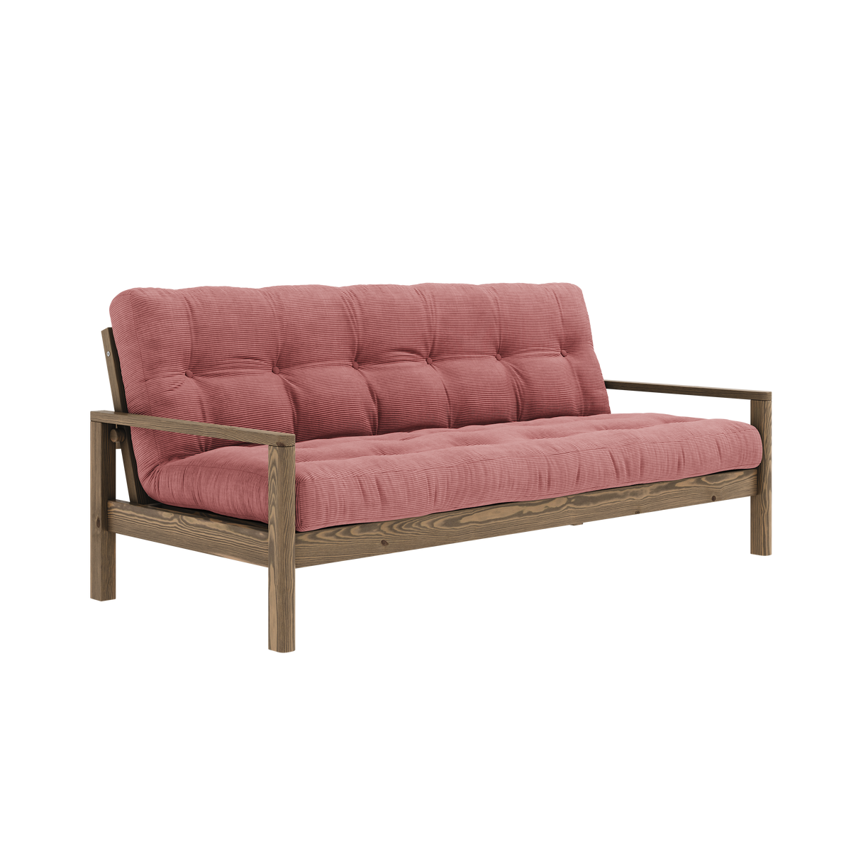 KNOB CAROB BROWN W. 5-LAYER MIXED MATTRESS SORBET PINK