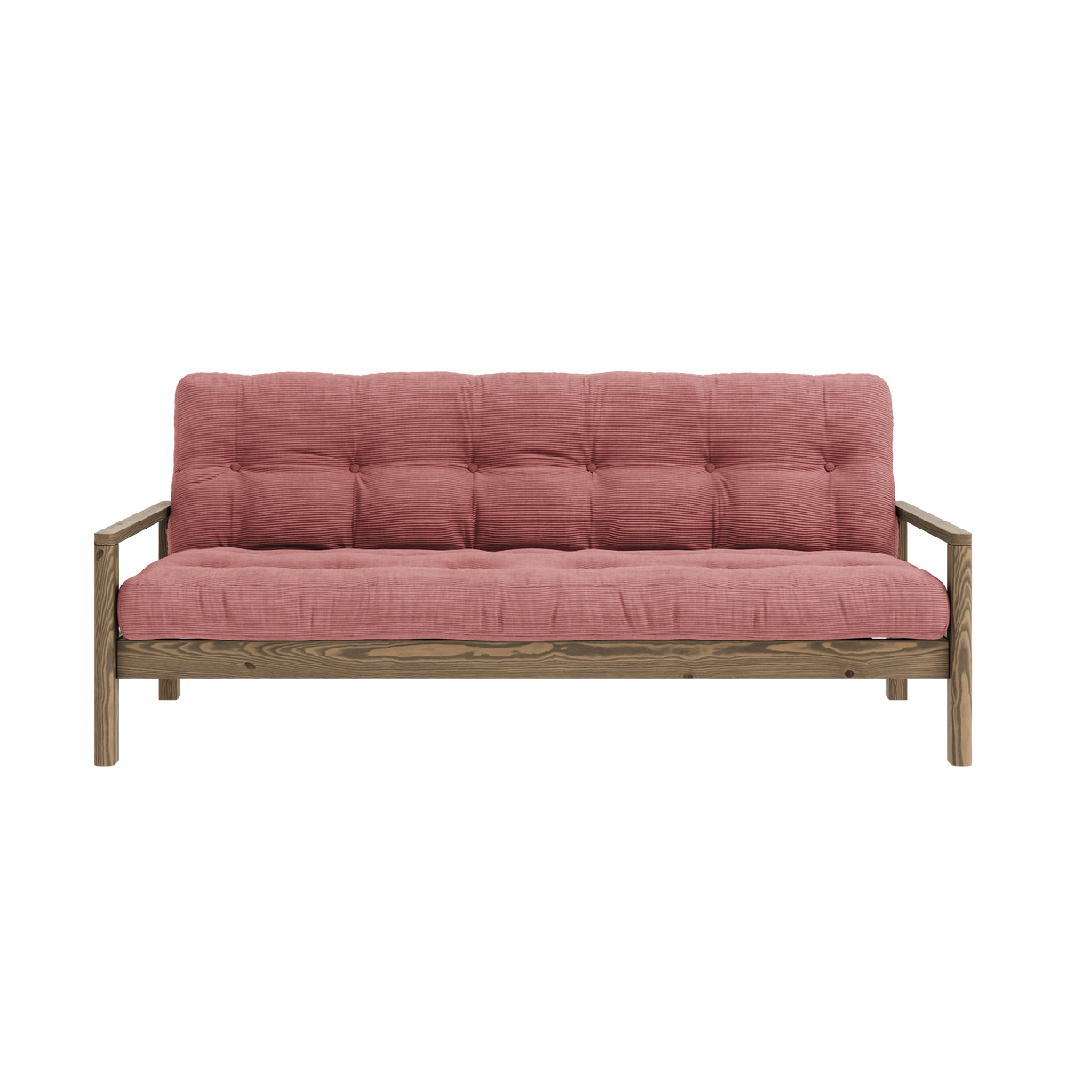 KNOB CAROB BROWN W. 5-LAYER MIXED MATTRESS SORBET PINK