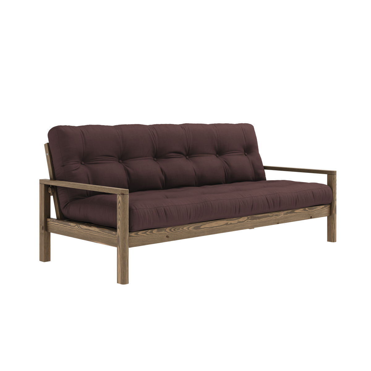 KNOB CAROB BROWN W. 5-LAYER MIXED MATTRESS BROWN