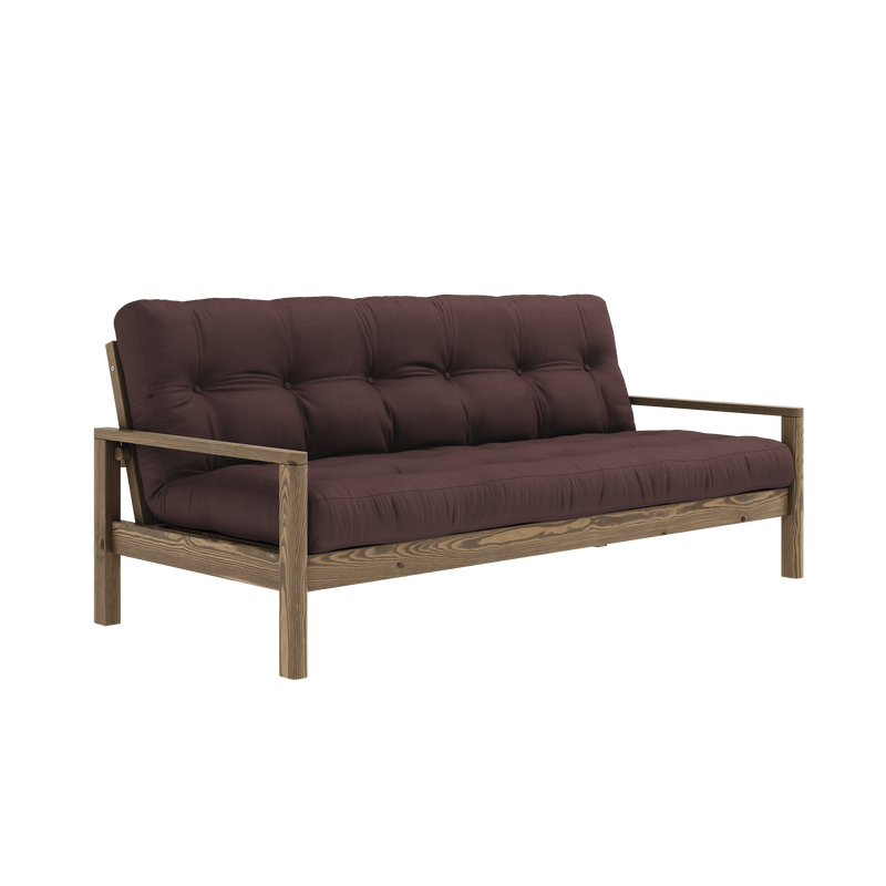 KNOB CAROB BROWN W. 5-LAYER MIXED MATTRESS BROWN