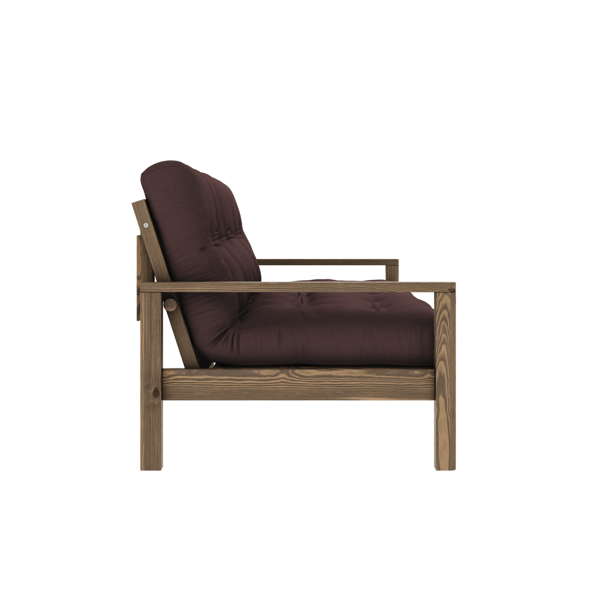 KNOB CAROB BROWN W. 5-LAYER MIXED MATTRESS BROWN
